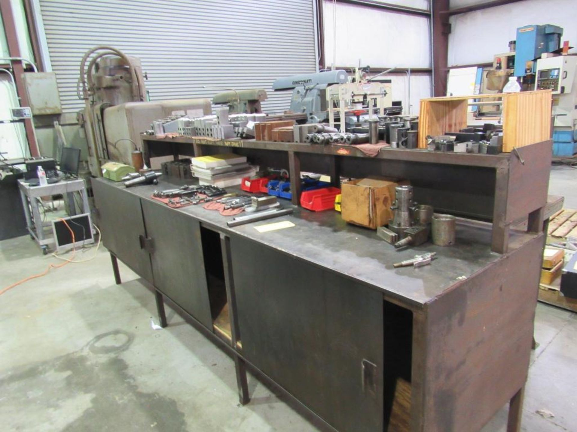 Lot: CNC Tooling for Fortune Vturn II-26 with Operator Bench and side station; Assorted Tooling (see