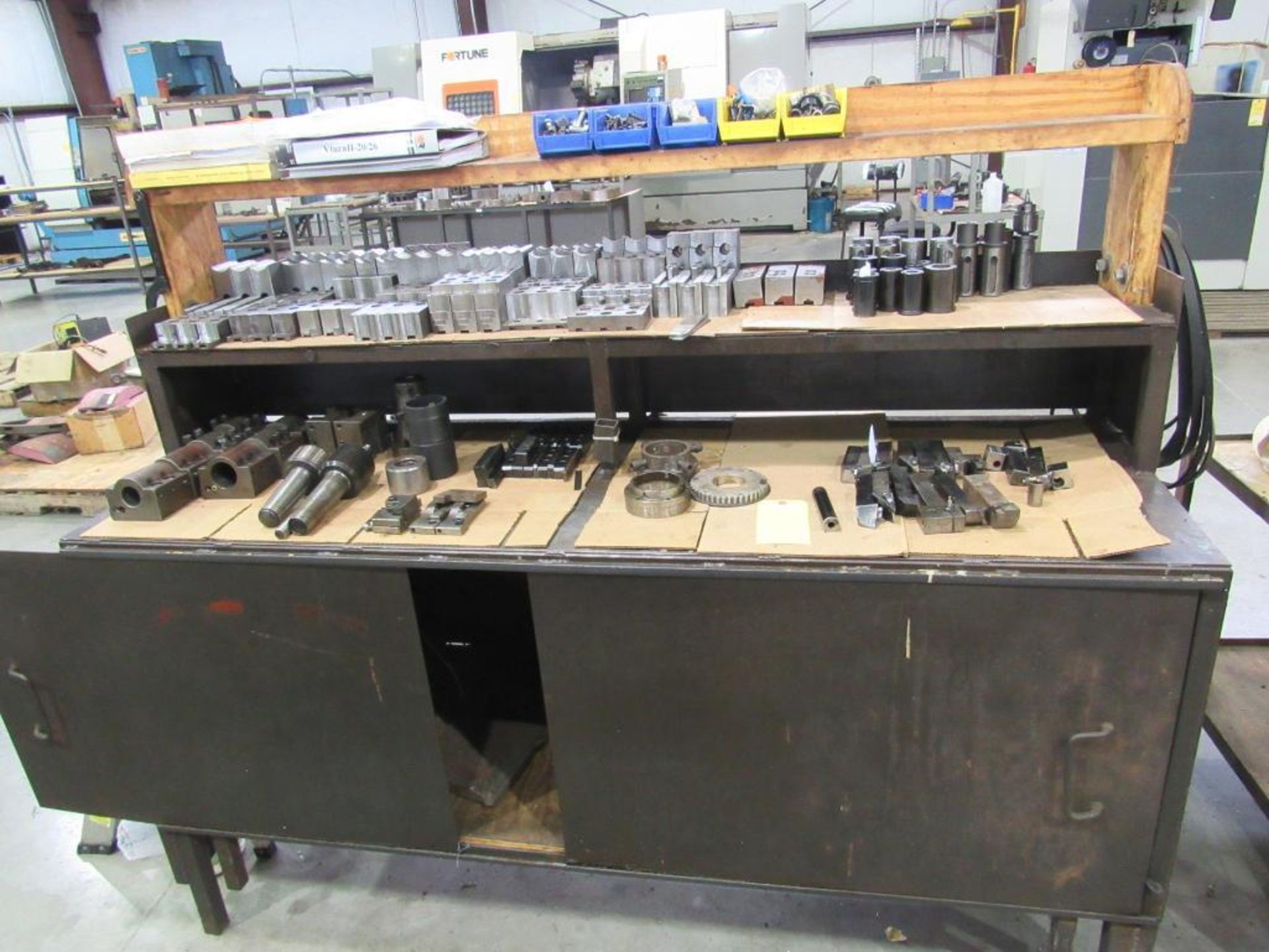 Lot: CNC Tooling for Fortune Vturn II-26 with Operator Bench and side station; Assorted Tooling (see