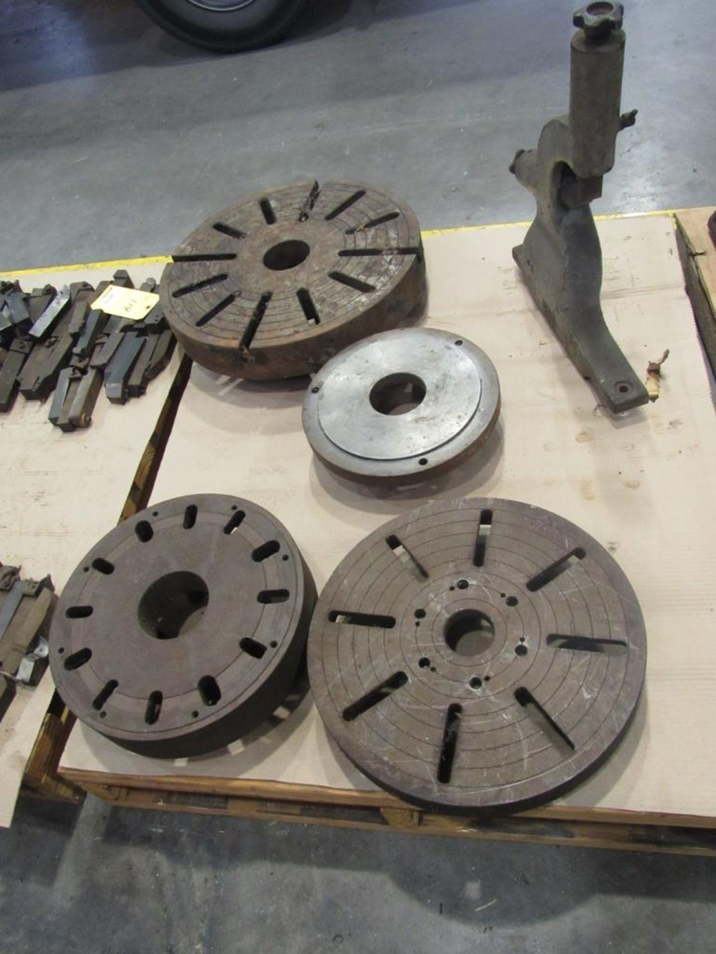 Lot: (4) Adapter Plates and (1) Follow-Rest