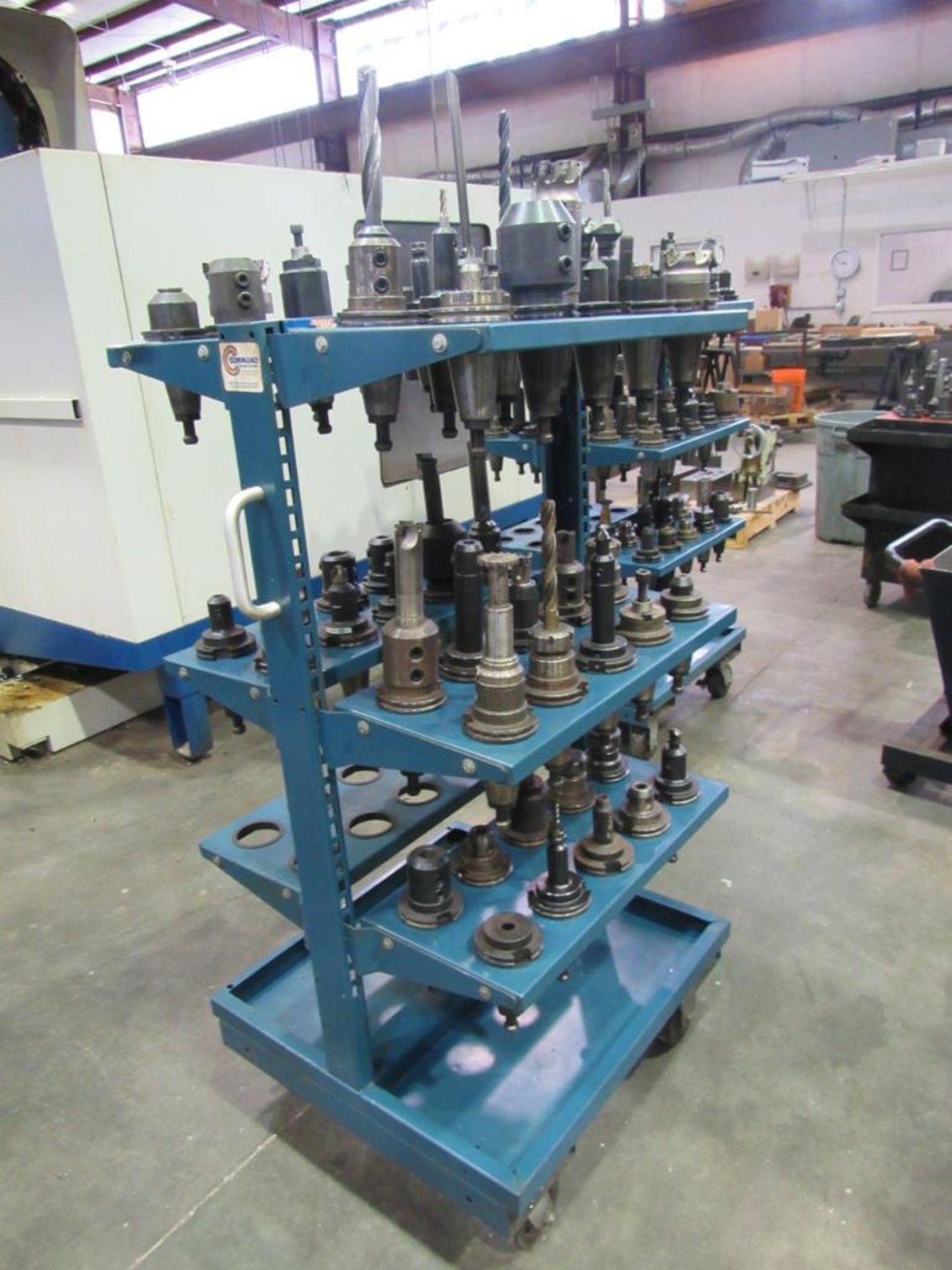 Lot: Cat 50 Tooling on Commander Tooling System Cart on casters with contents