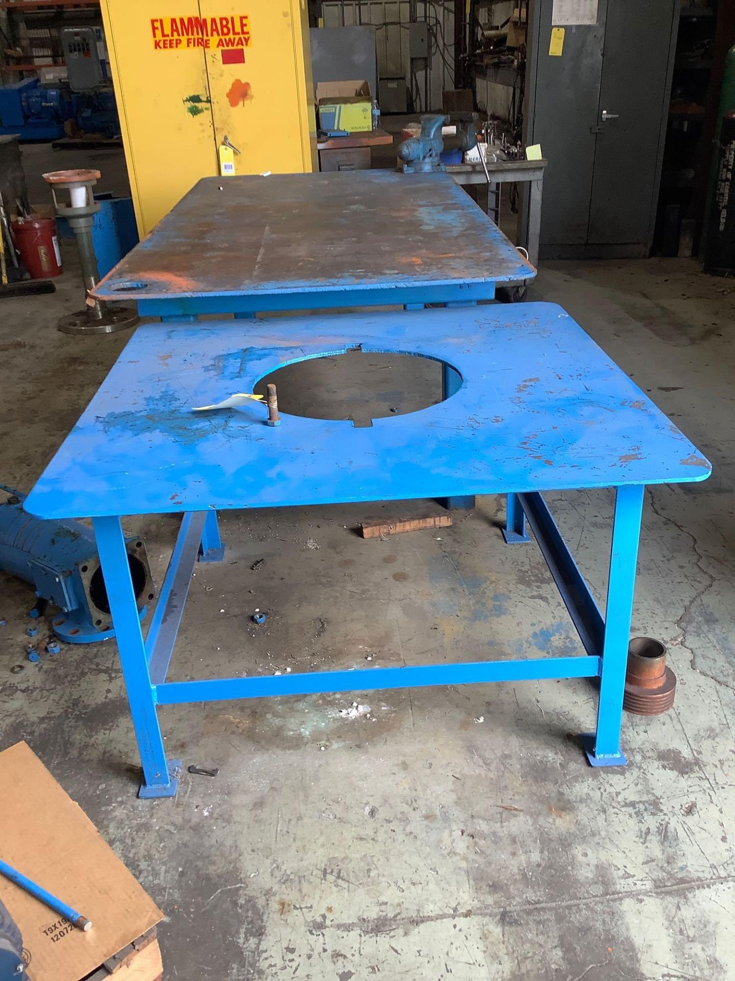 Heavy Duty Metal Table with Circular Cut-Out - Image 3 of 3