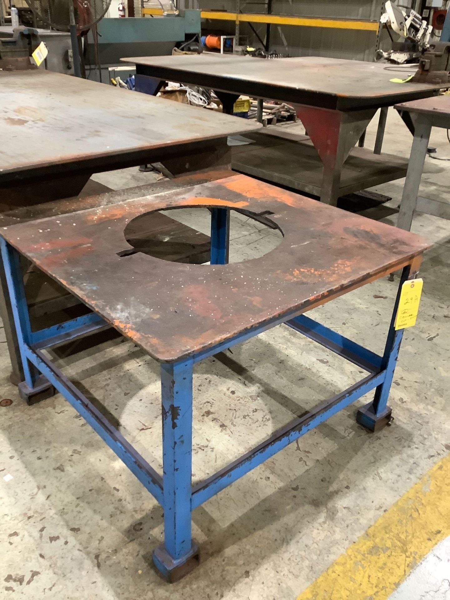 Lot of 2: Metal Tables with Circular Cut Out - Image 3 of 7