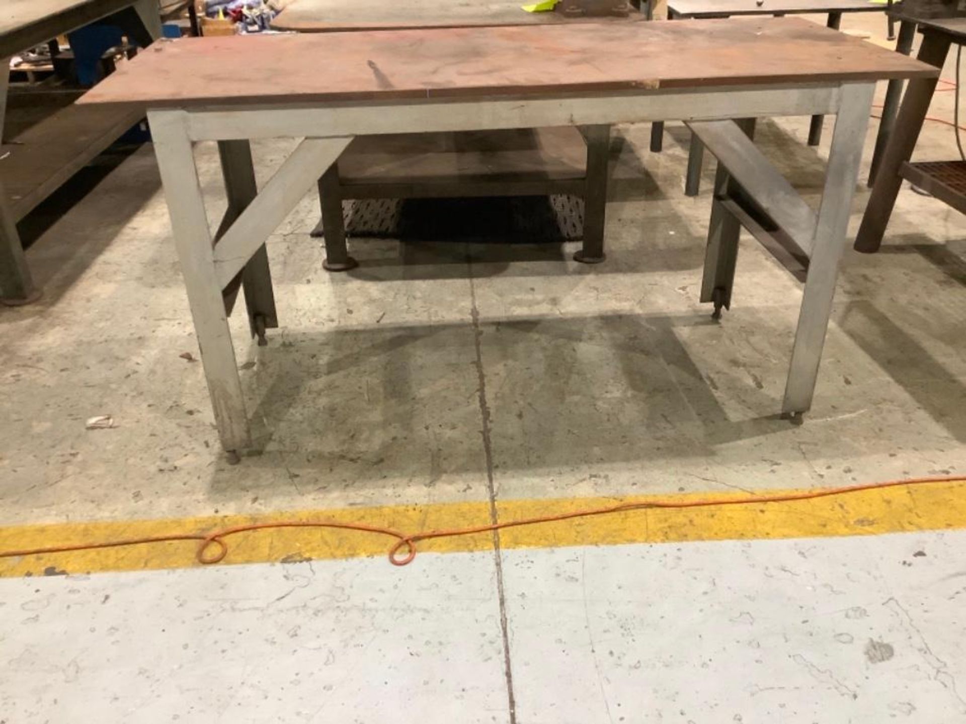 Lot of 2: Heavy Duty Metal Tables - Image 2 of 4