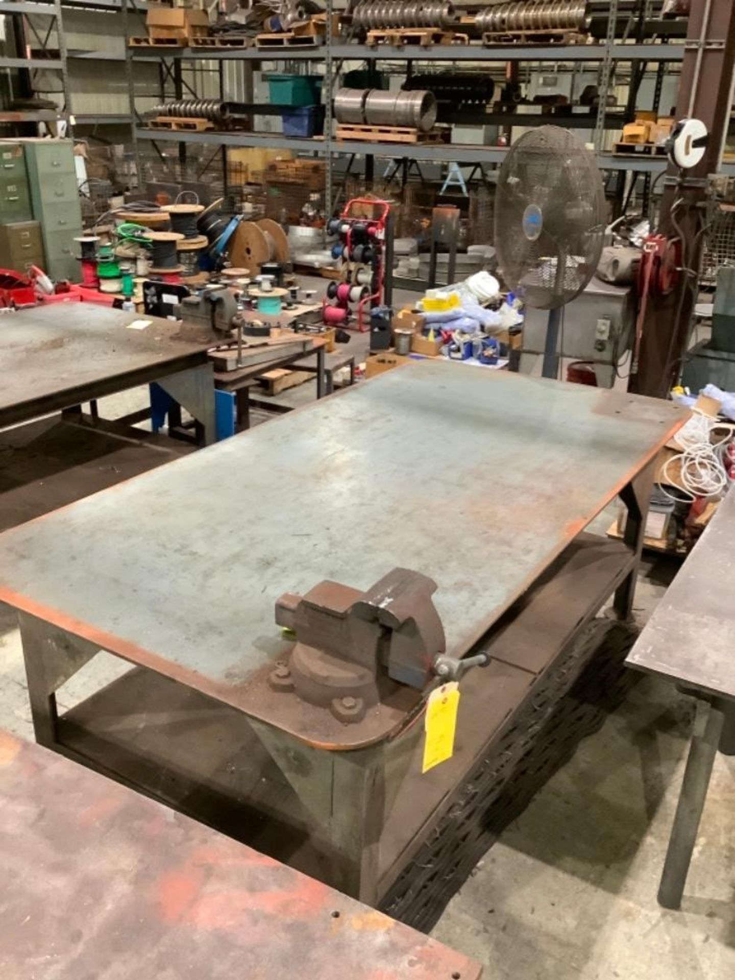 Heavy Duty Metal Table with Vise
