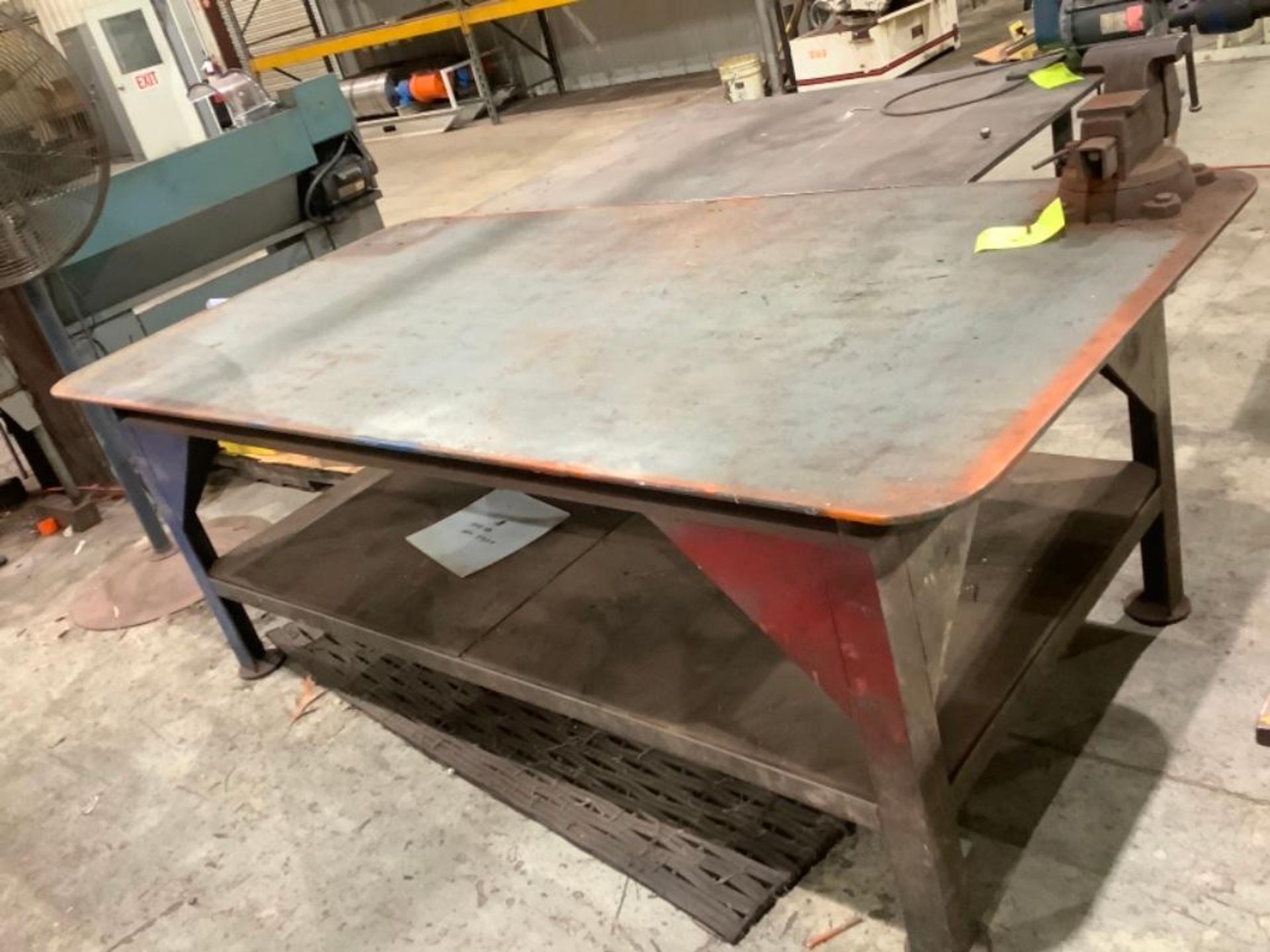 Heavy Duty Metal Table with Vise - Image 2 of 3