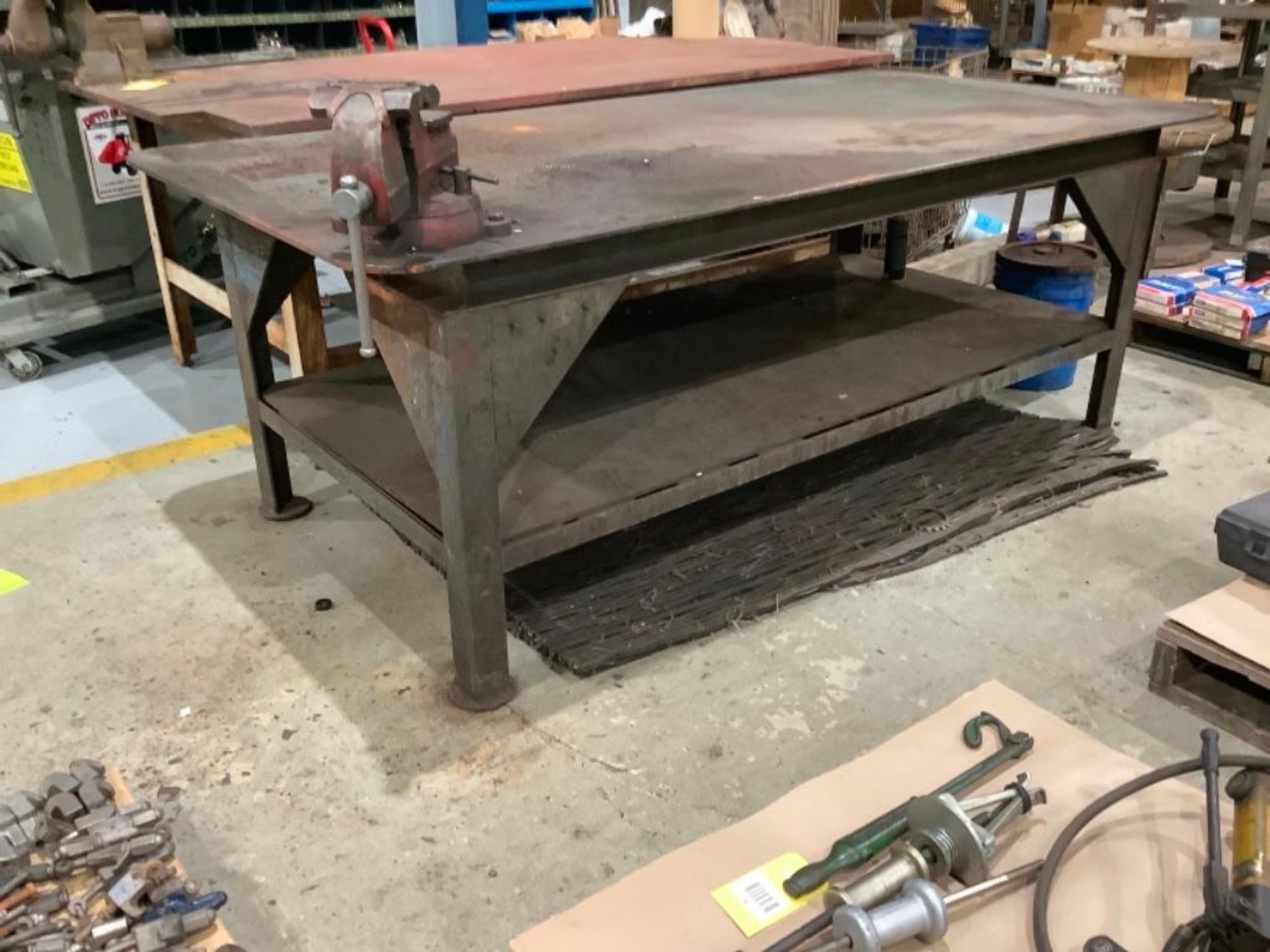 Heavy Duty Metal Table with Vise - Image 2 of 3