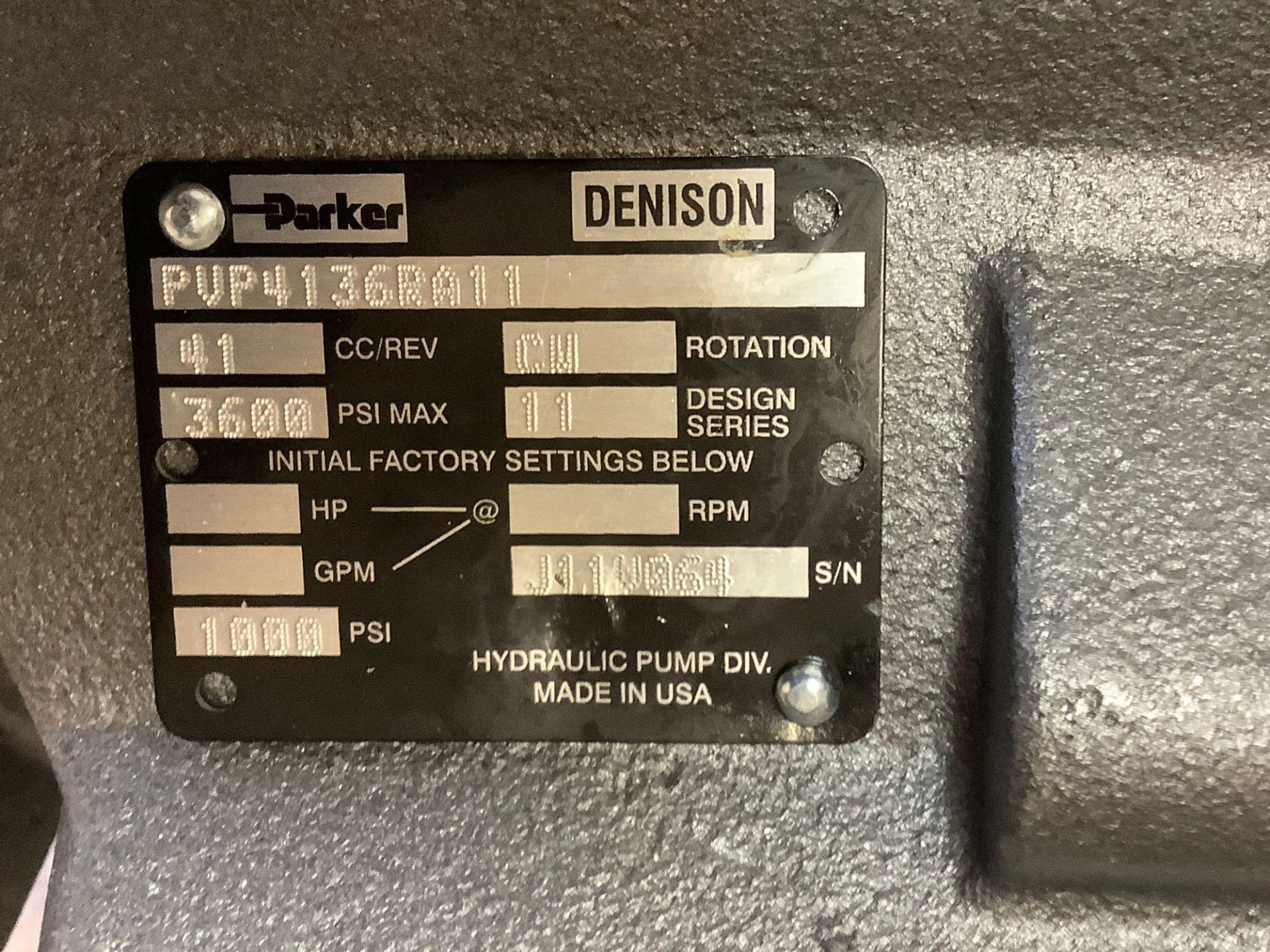 QC: Parker Hydraulic Pump - Image 6 of 7