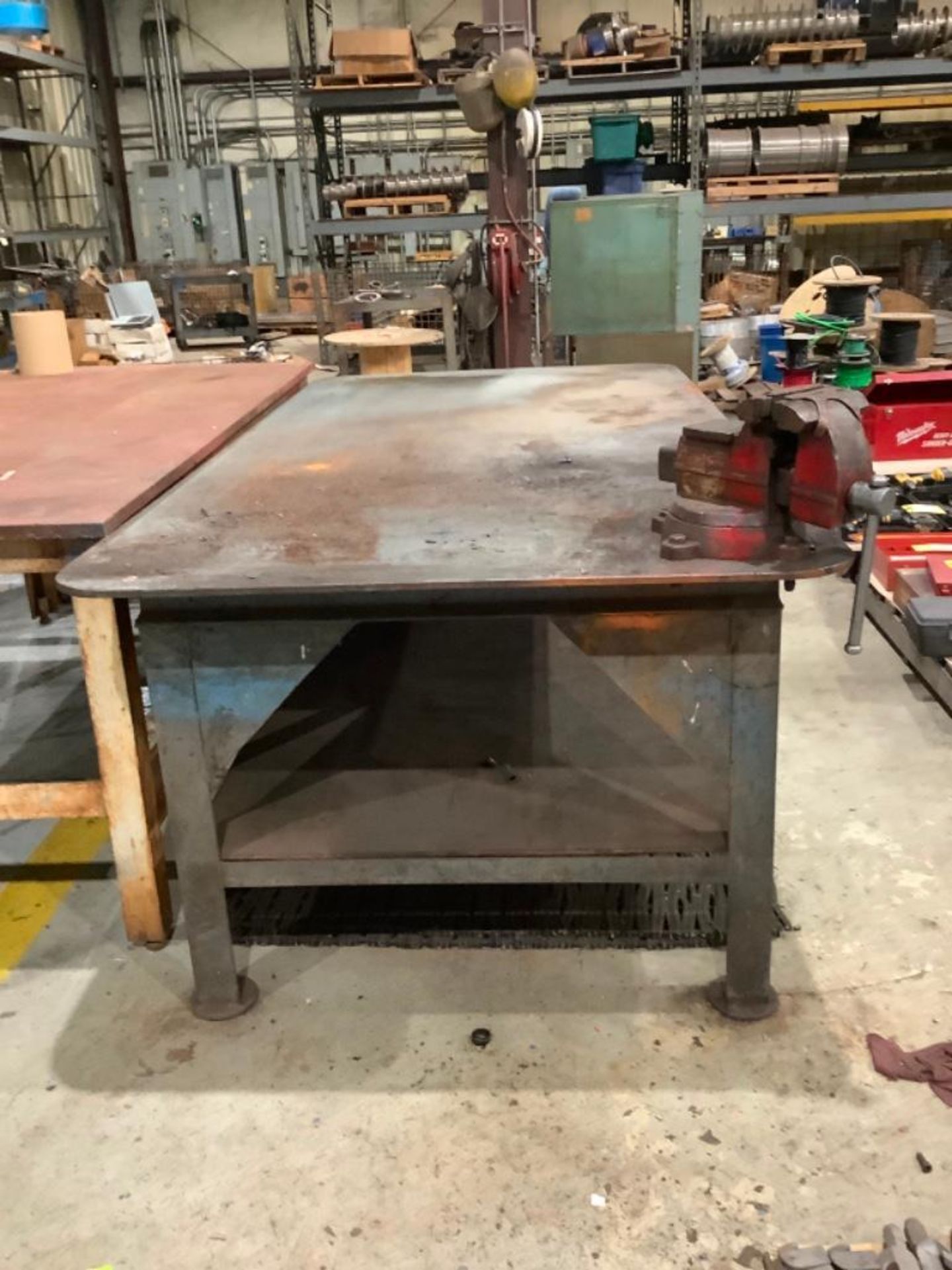 Heavy Duty Metal Table with Vise