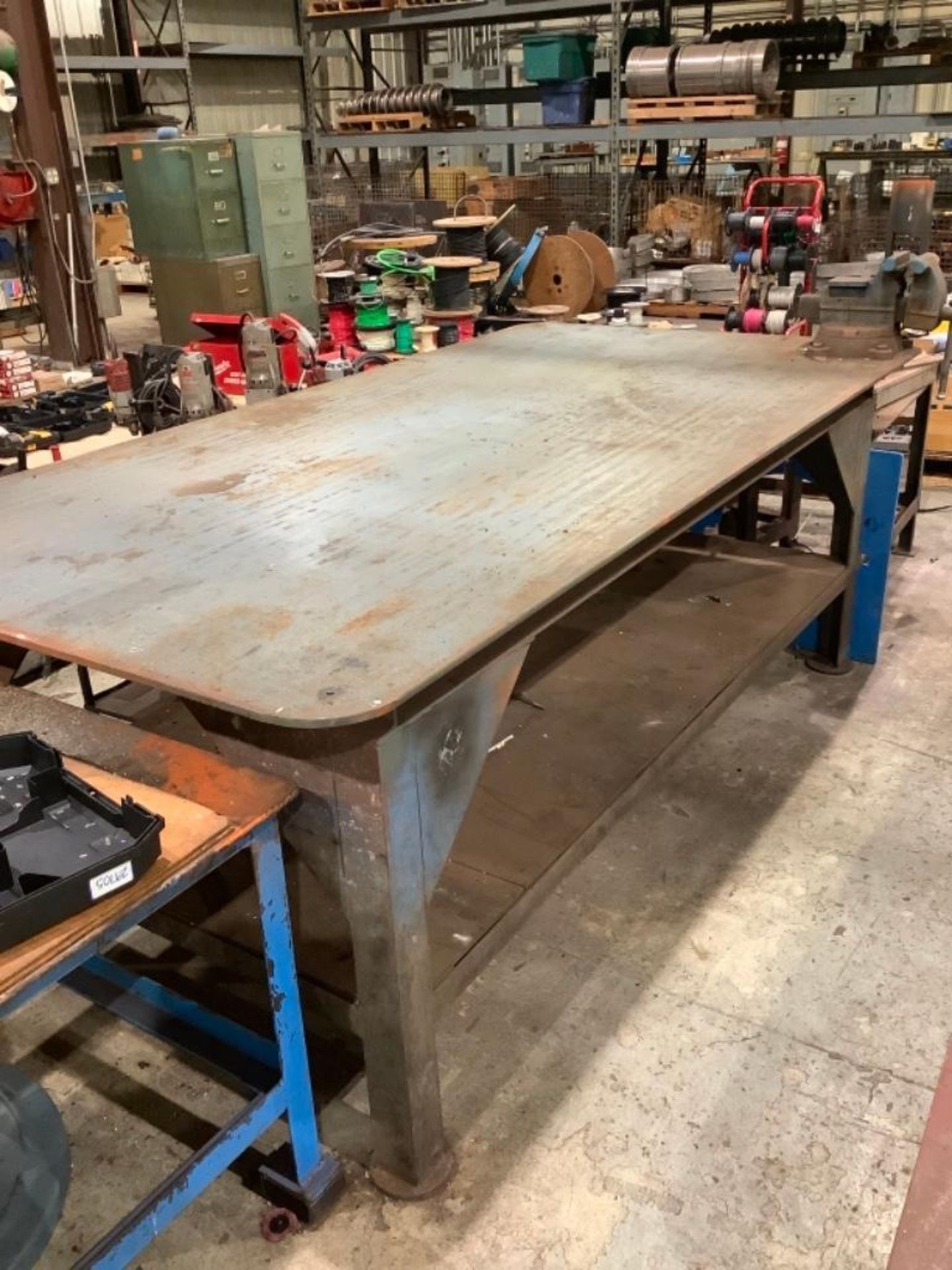 Heavy Duty Metal Table with Vise