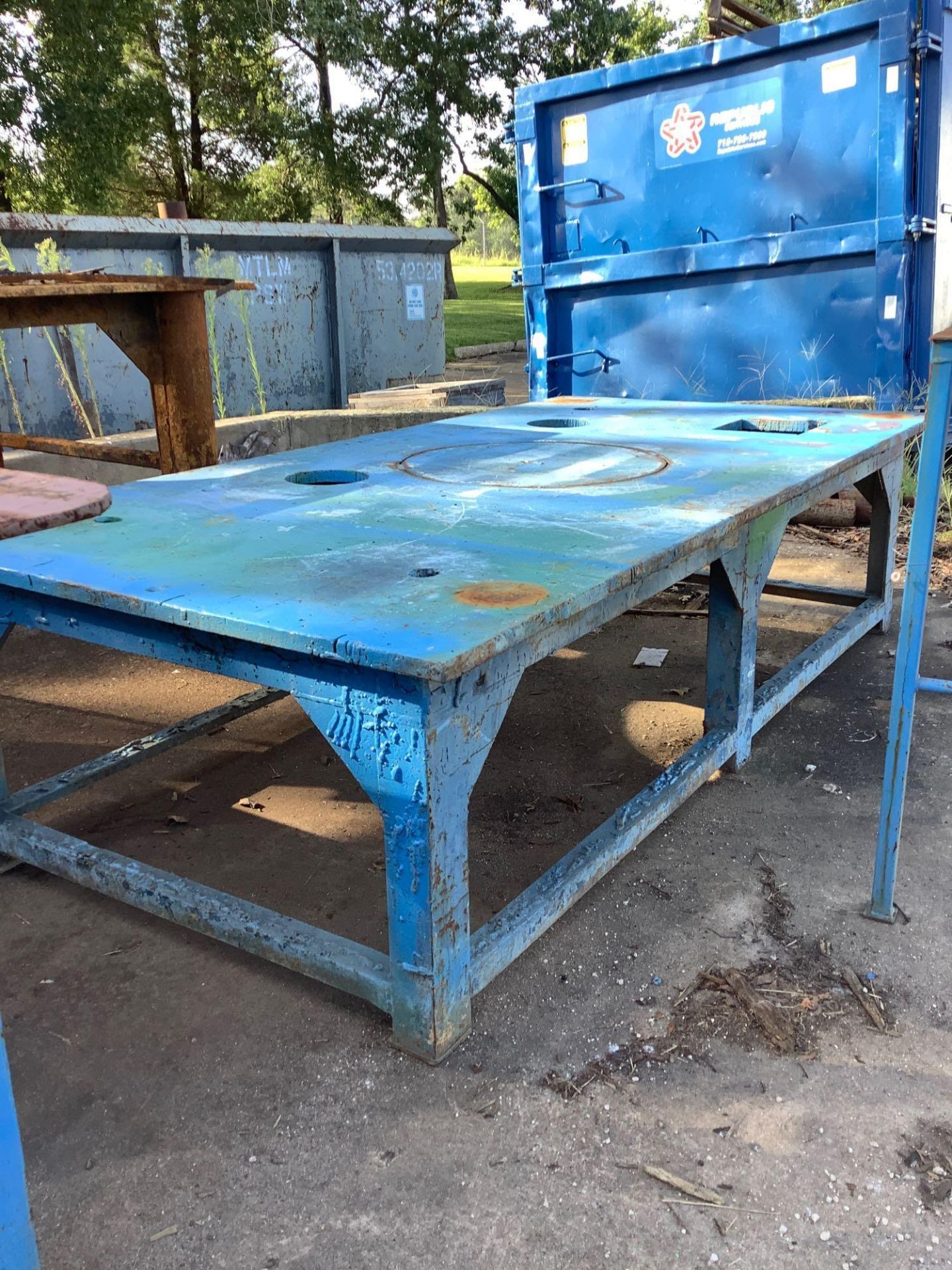 Lot of 5: Metal Tables, Assorted Sizes - Image 5 of 7