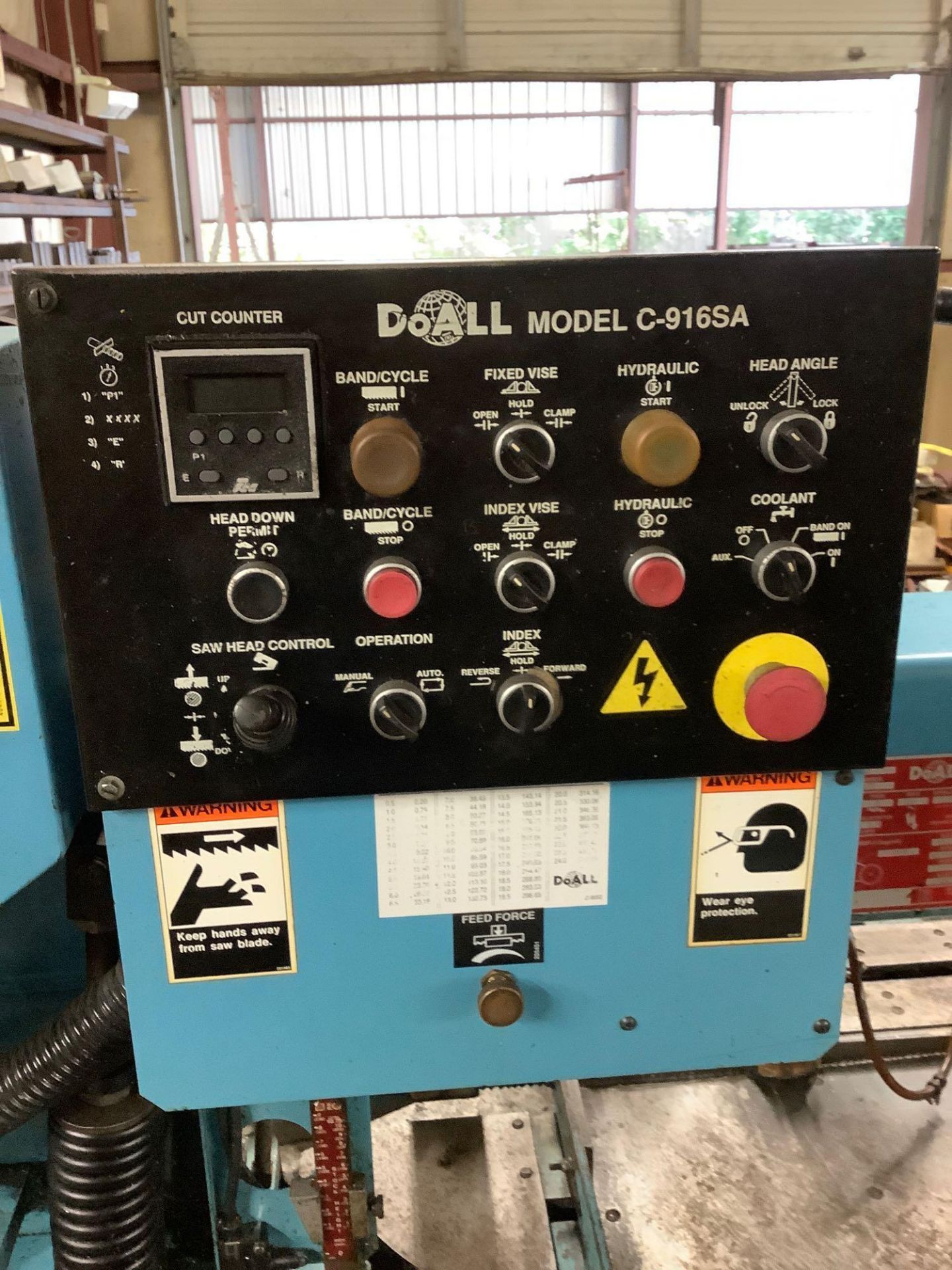 DoALL Model C-916SA Horizontal Bandsaw - Image 14 of 20