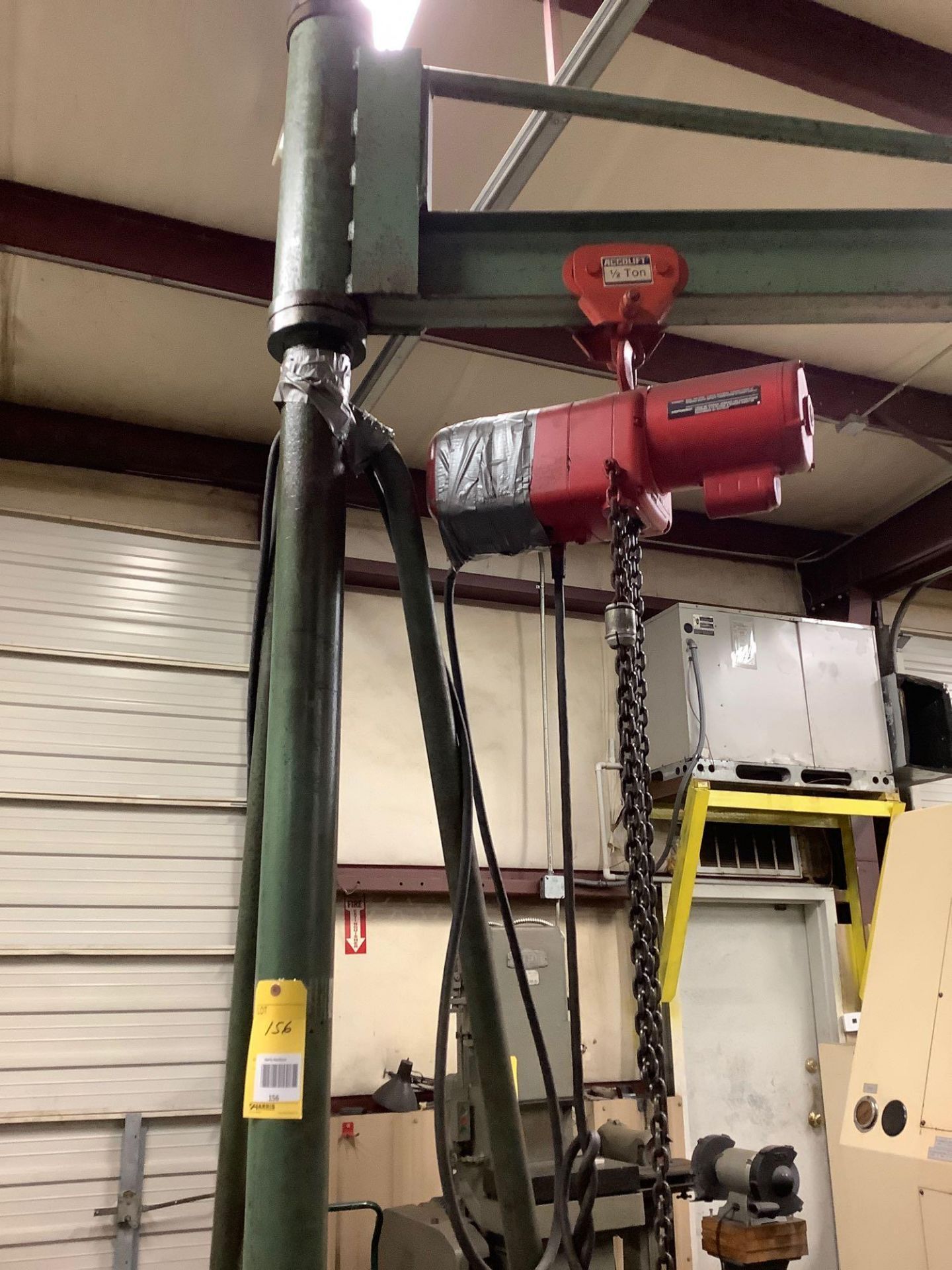 Jib Crane, Floor Bolted, 1/2 Ton Trolley with 1 Ton Hoist - Image 2 of 4