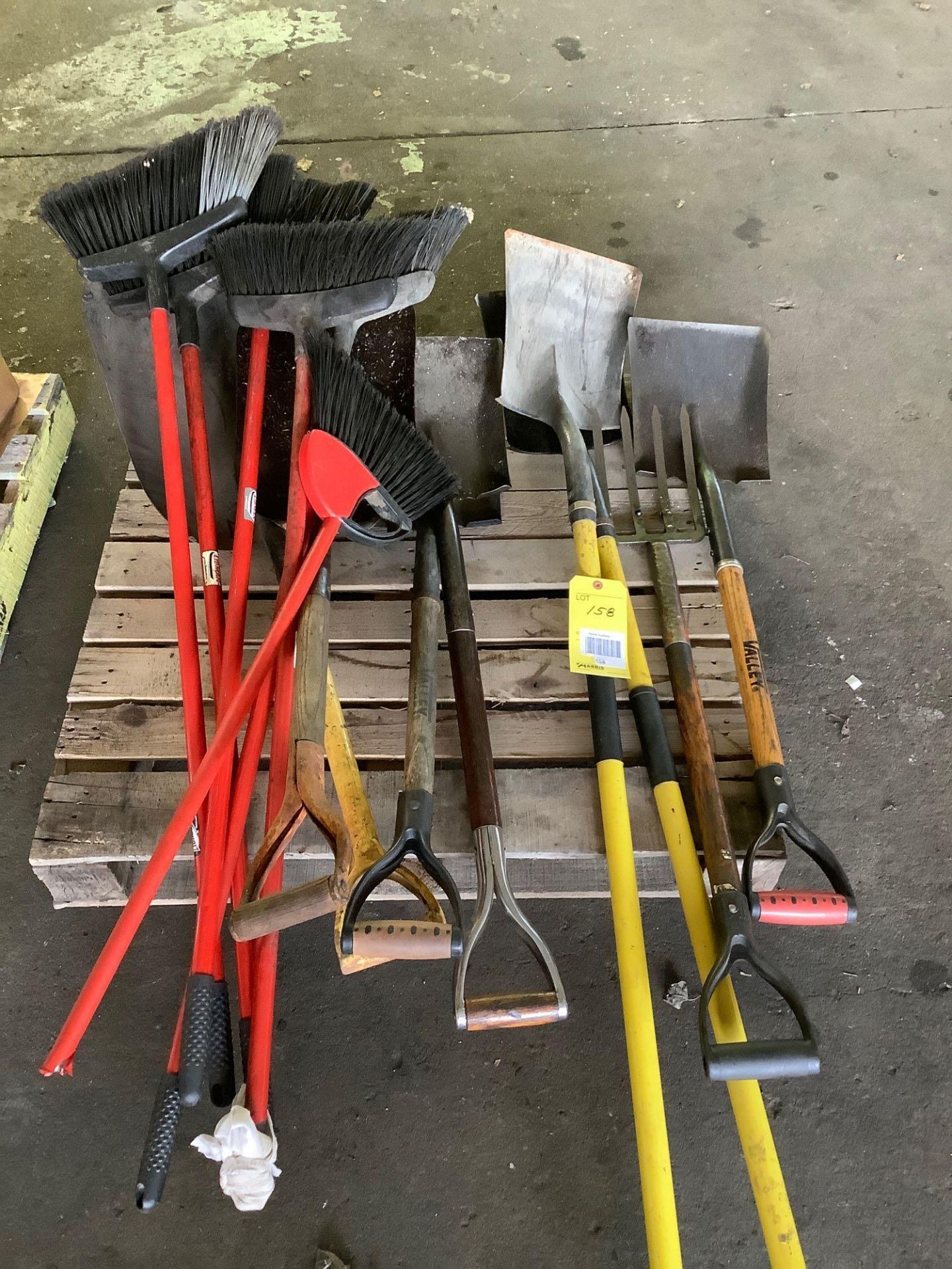 Lot of Shop Shovels and Brooms