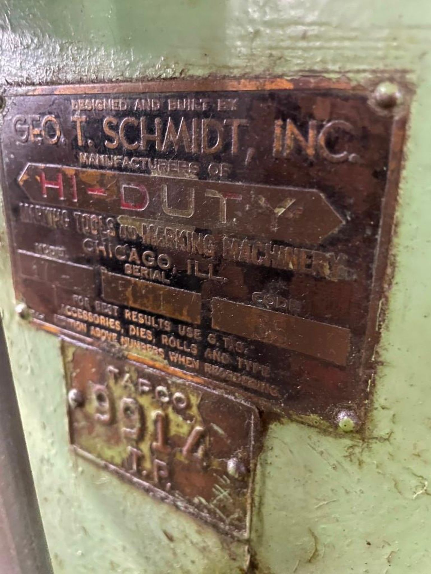 Schmidt Hi-Duty Model 175-15 Roll Marking Machine - Image 6 of 6