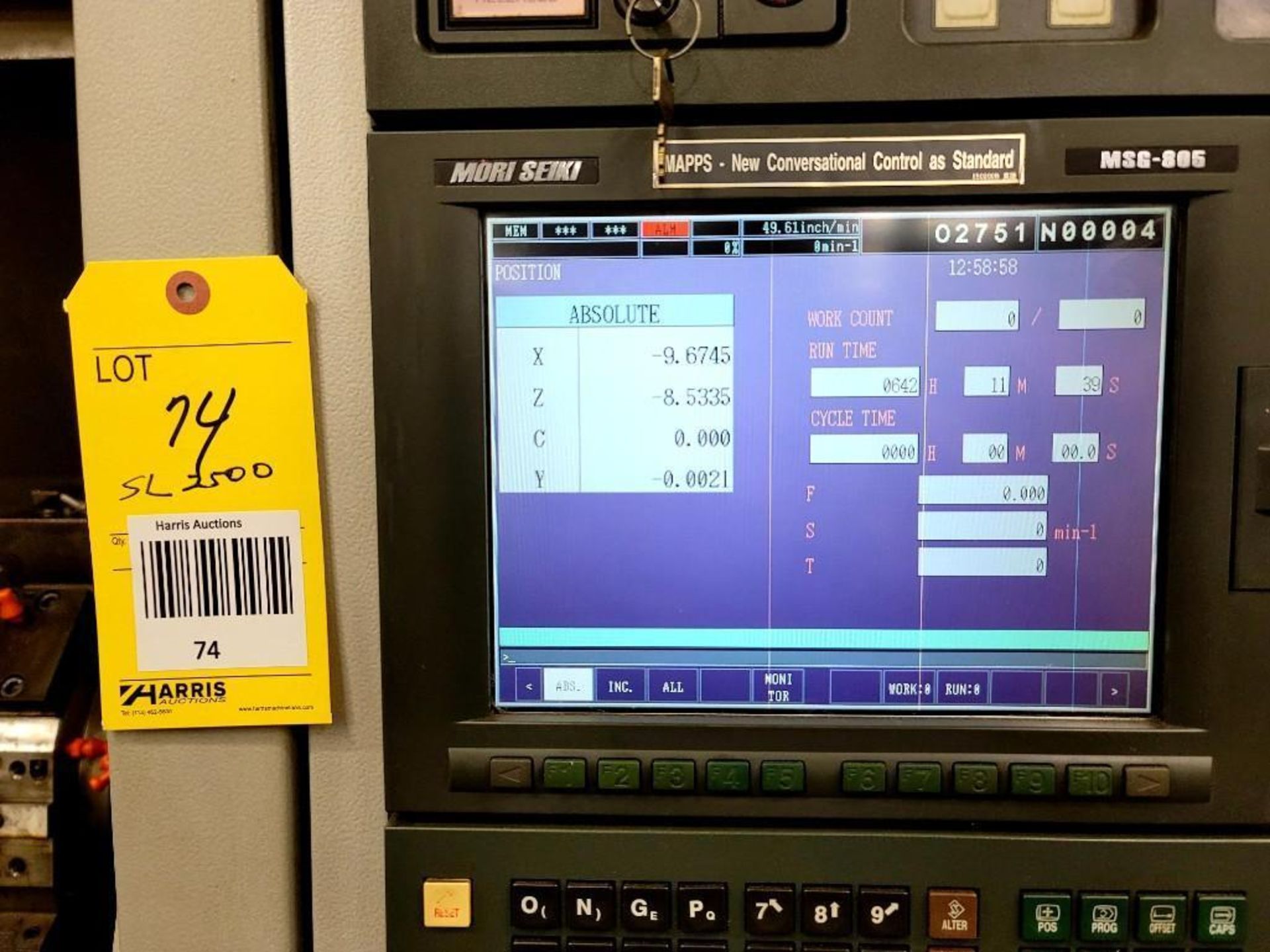 2002 Mori Seiki SL2500Y/650 CNC Slant Bed Lathe - Image 5 of 19