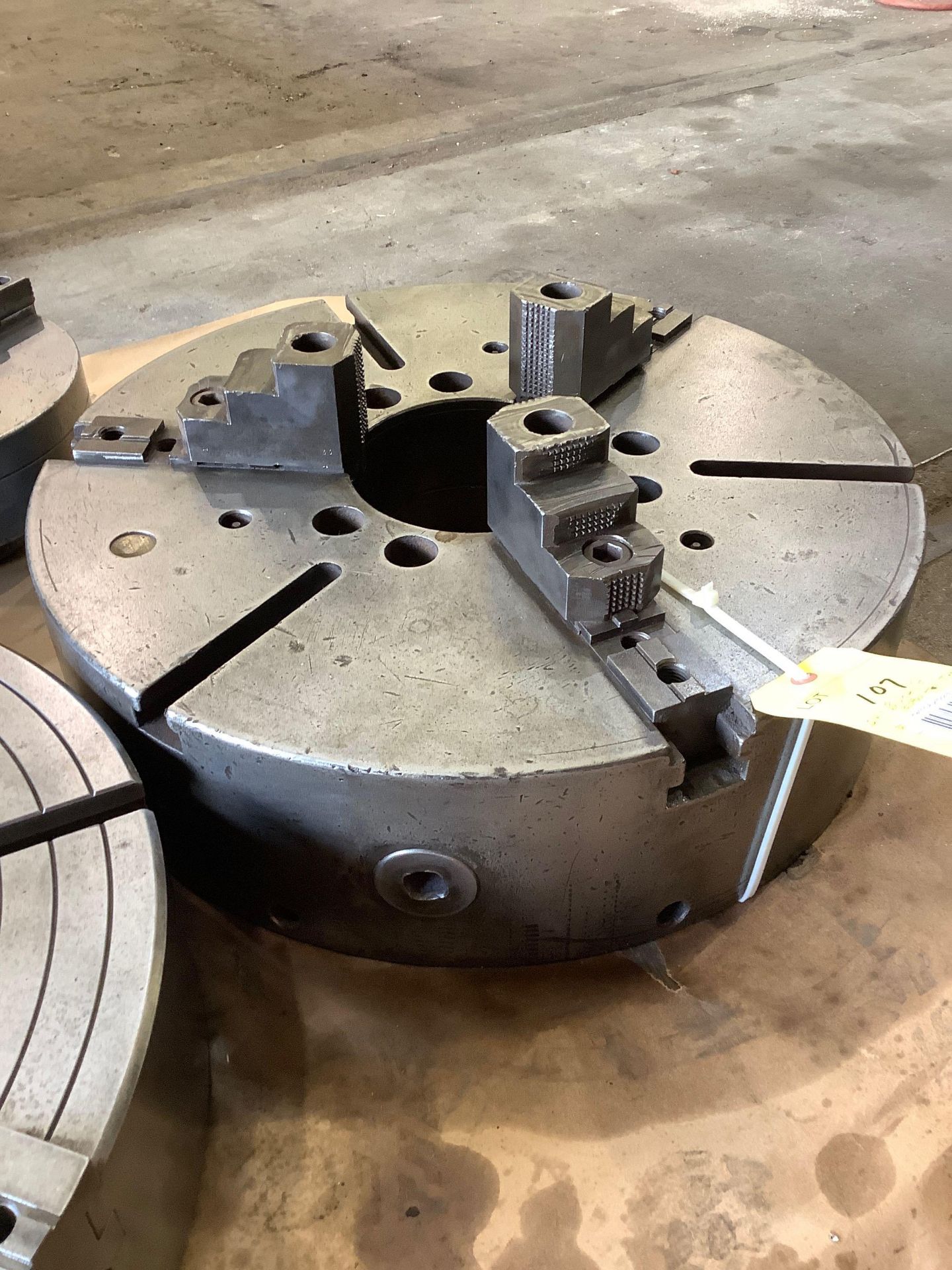 24" Buck 3-Jaw Chuck with attachment, 7" thru hole - Image 2 of 4