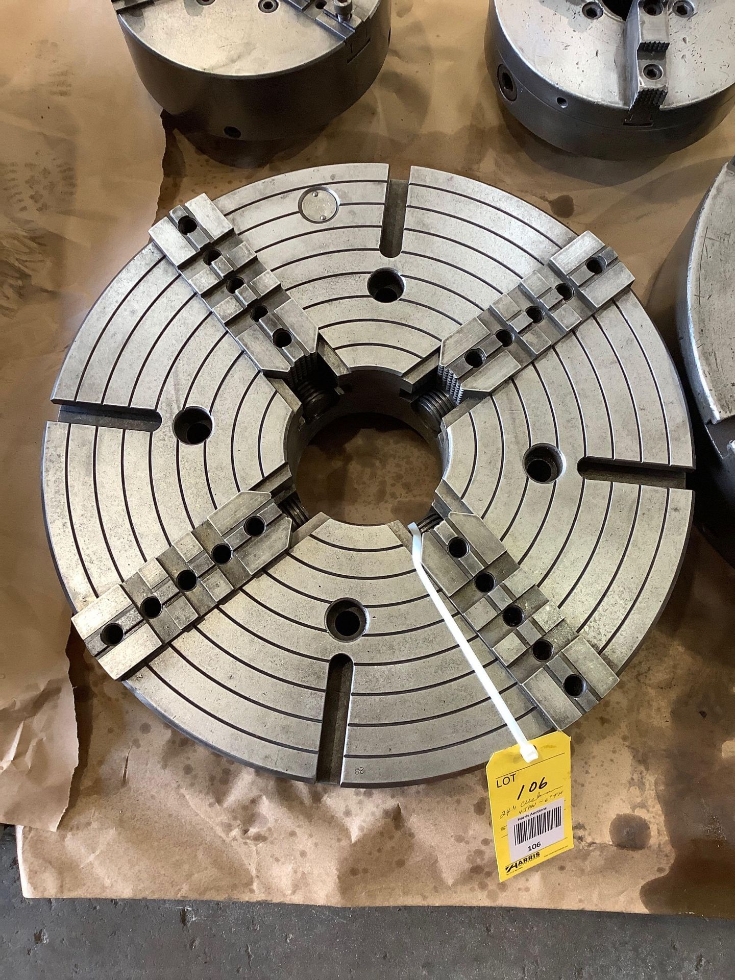 24" Cushman 4-Jaw Chuck , 6" thru hole