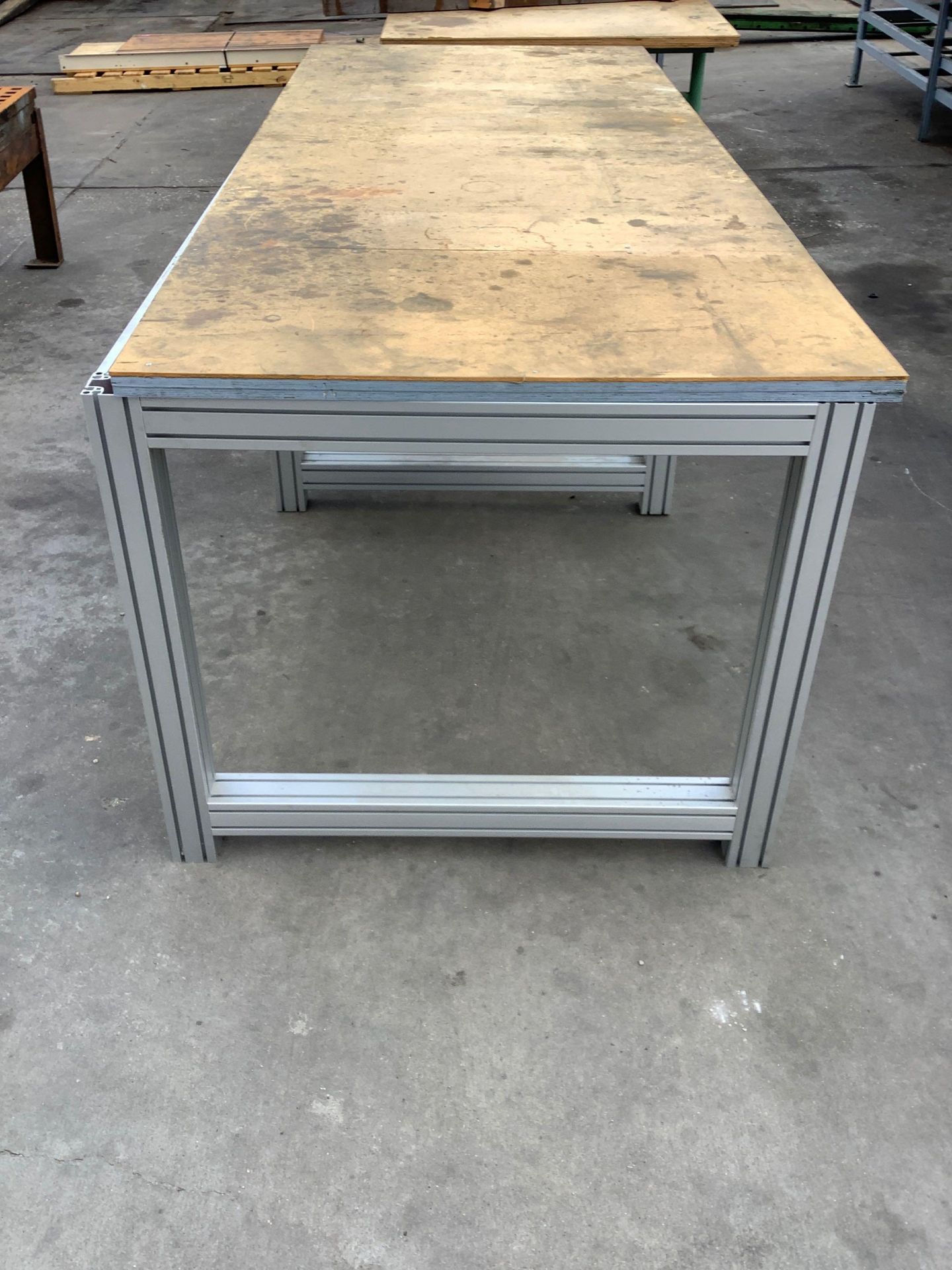 Aluminum Frame Table with Wood Top - Image 2 of 5