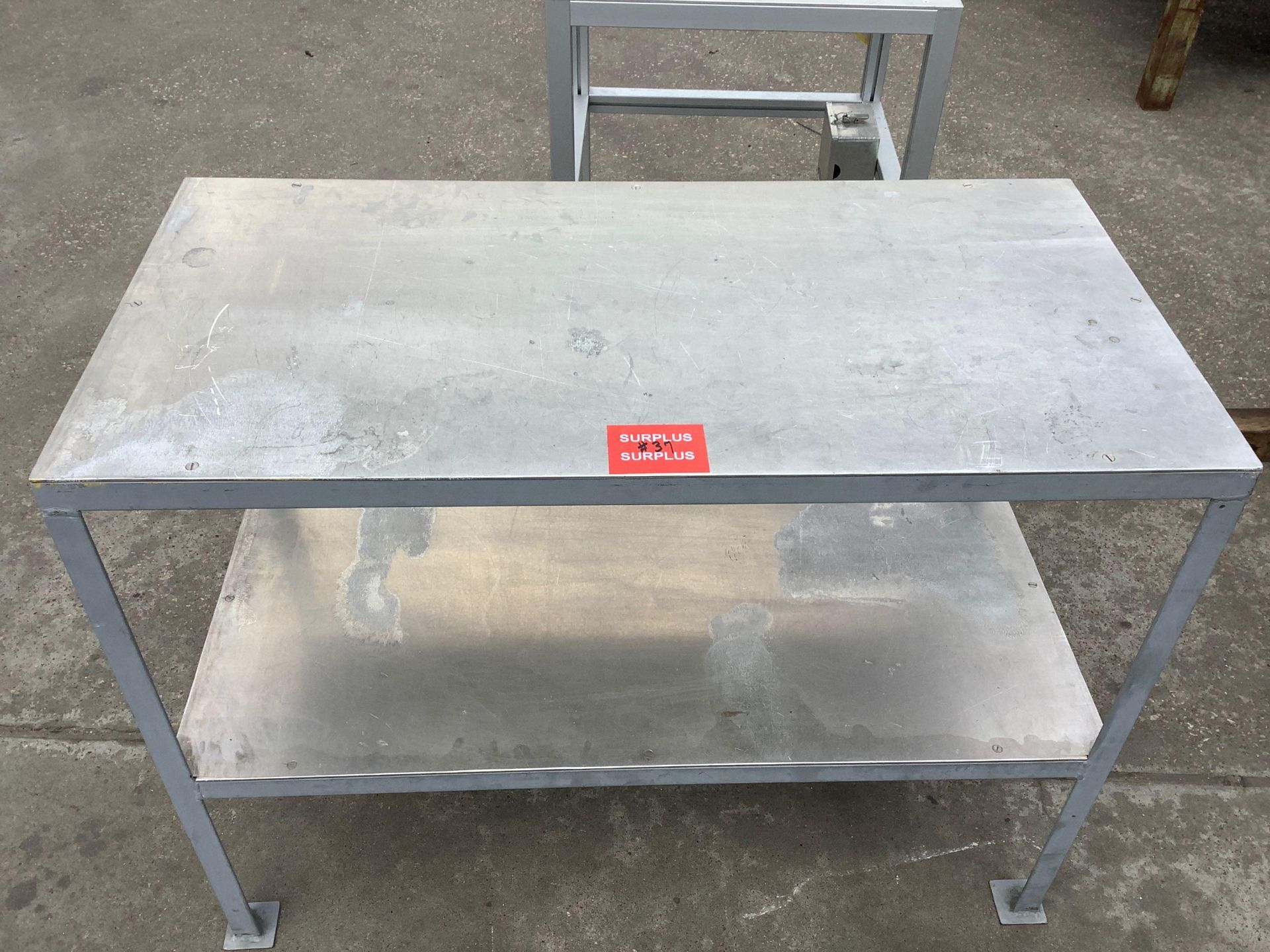 Lot of 2: Aluminum Tables, Assorted Sizes - Image 3 of 4