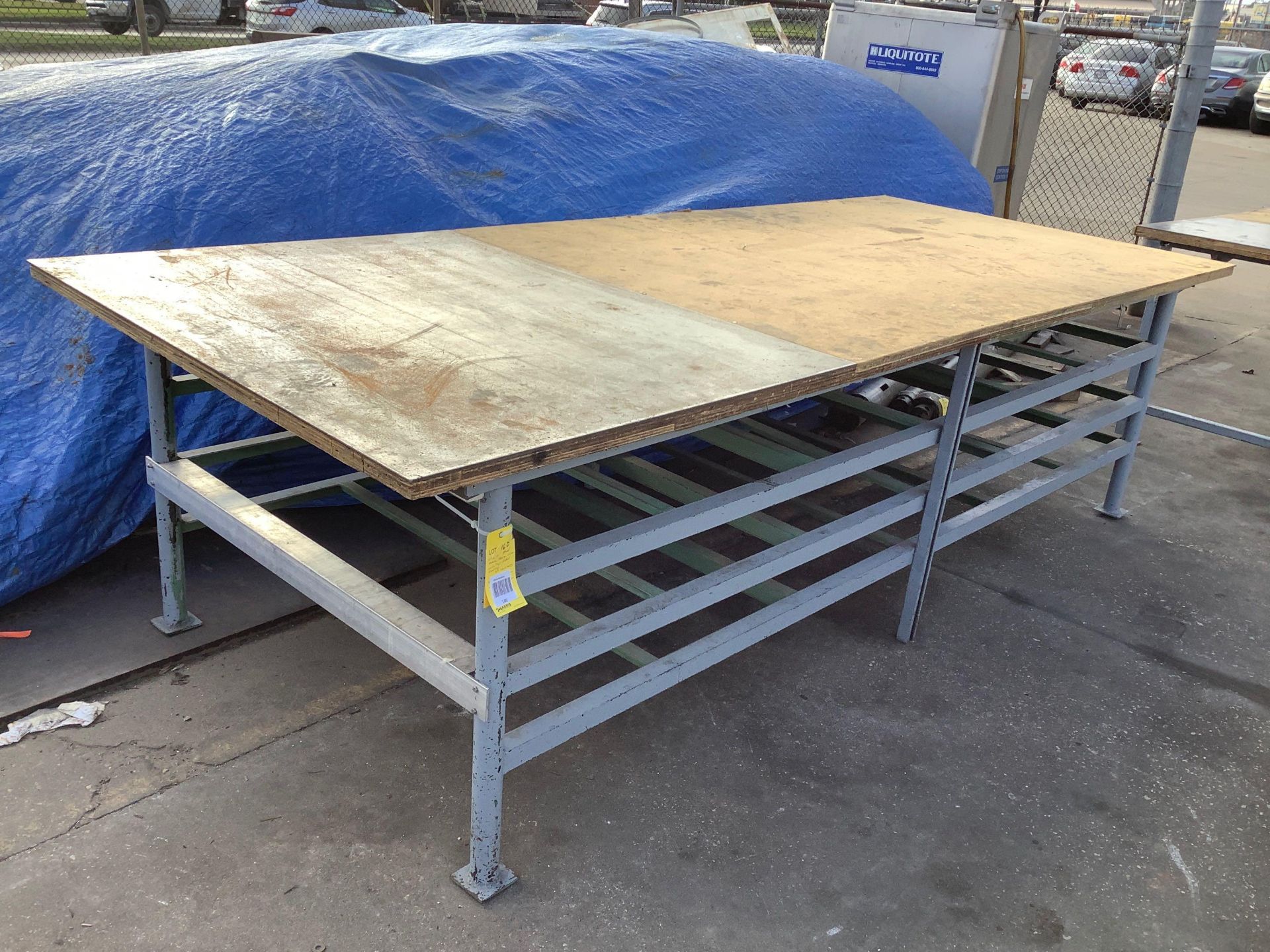 5' x 12' Steel Frame Table, content on or under NOT included