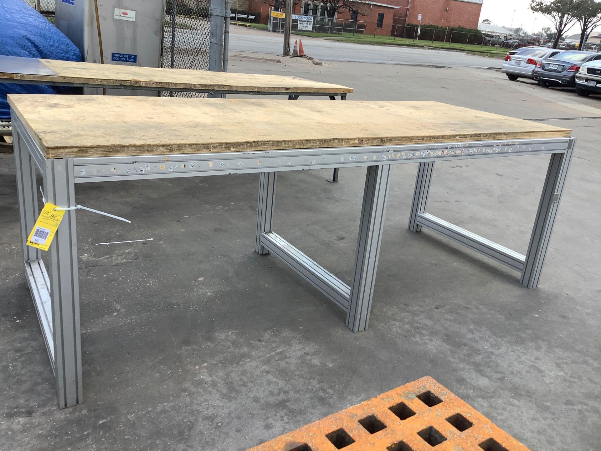 Aluminum Frame Table with Wood Top - Image 3 of 5