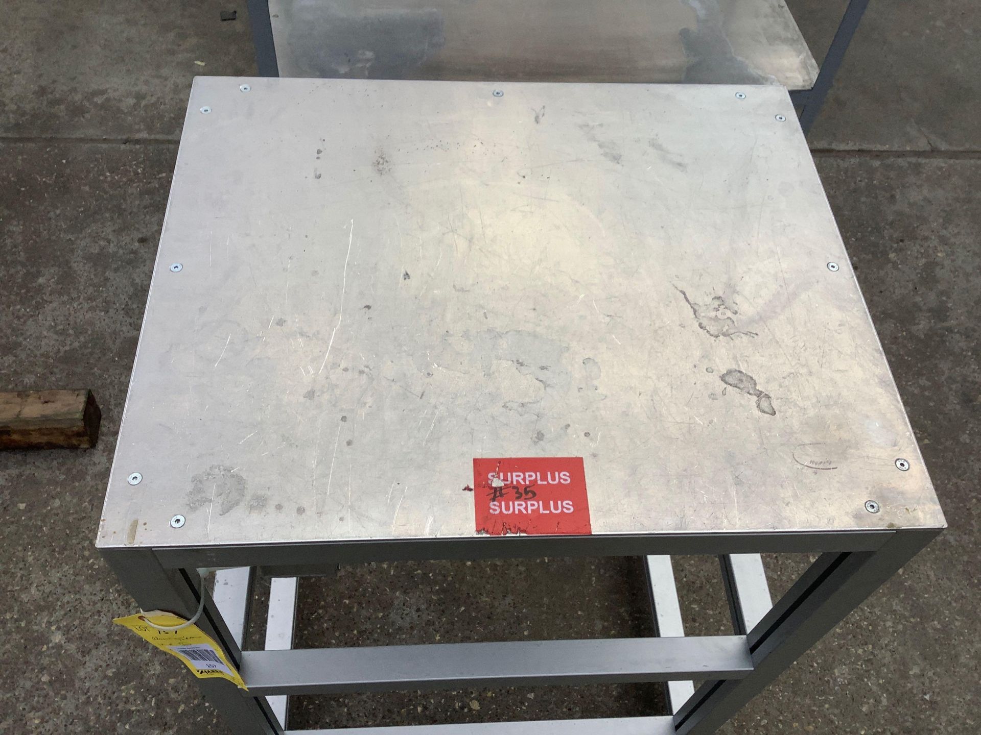 Lot of 2: Aluminum Tables, Assorted Sizes - Image 2 of 4