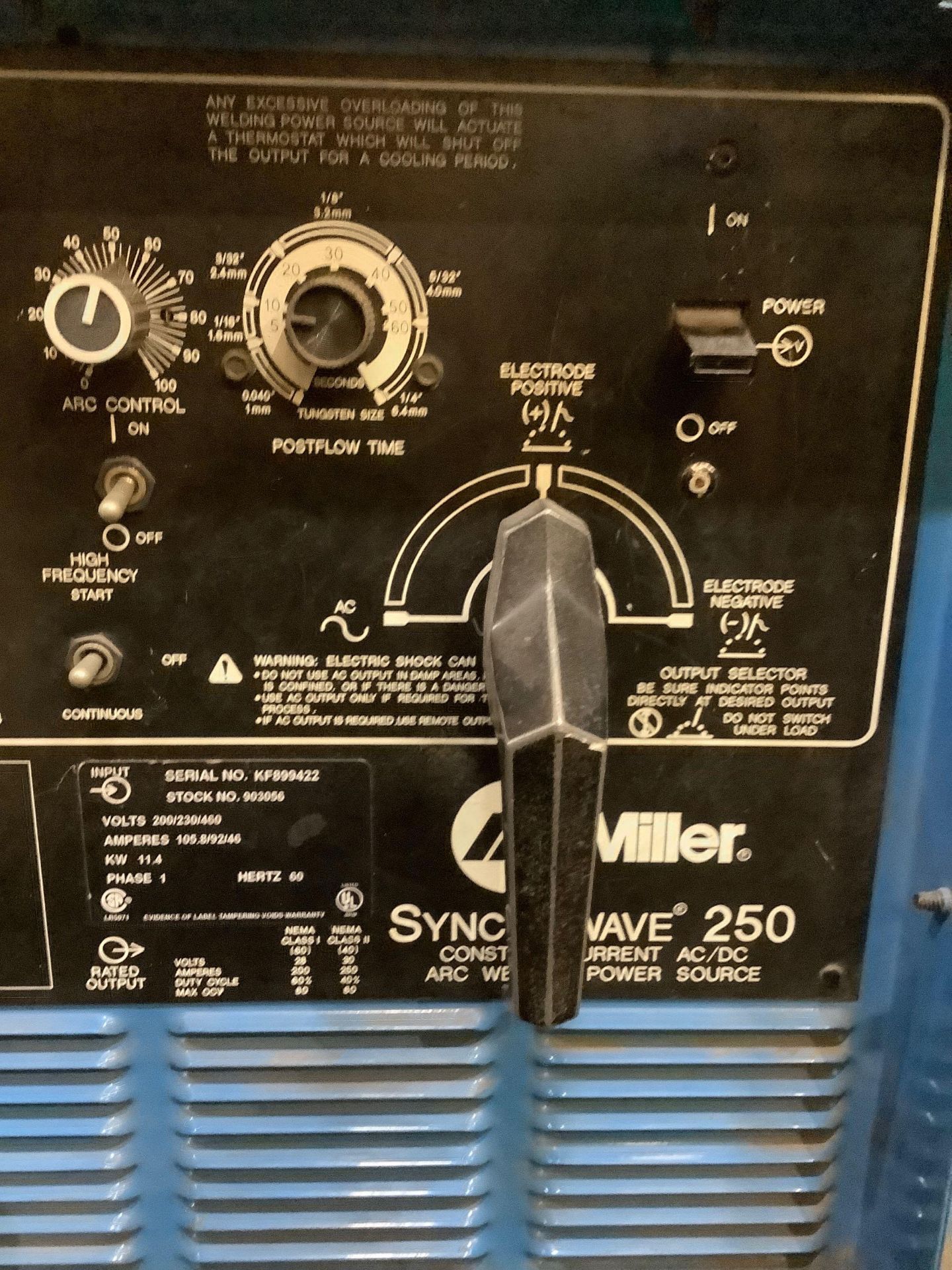 Miller Syncrowave 250 Welding Power Source - Image 3 of 4