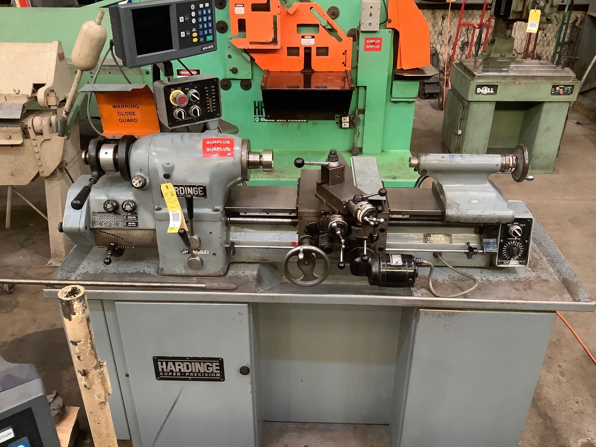 10" x 20" Hardinge Model HLV-H Precision Lathe