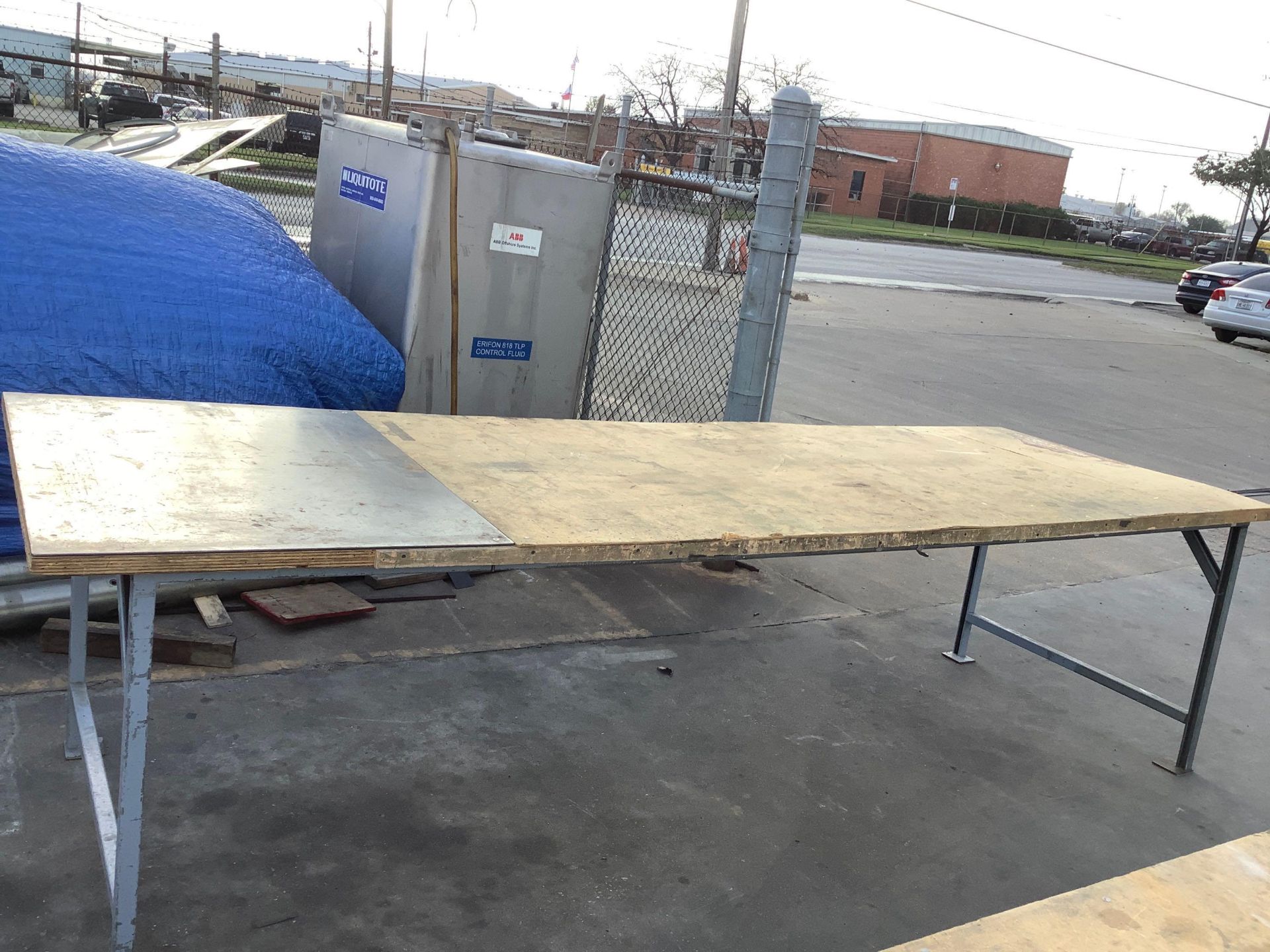 4' x 12' Steel Frame Table, content on or under NOT included, - Image 4 of 5