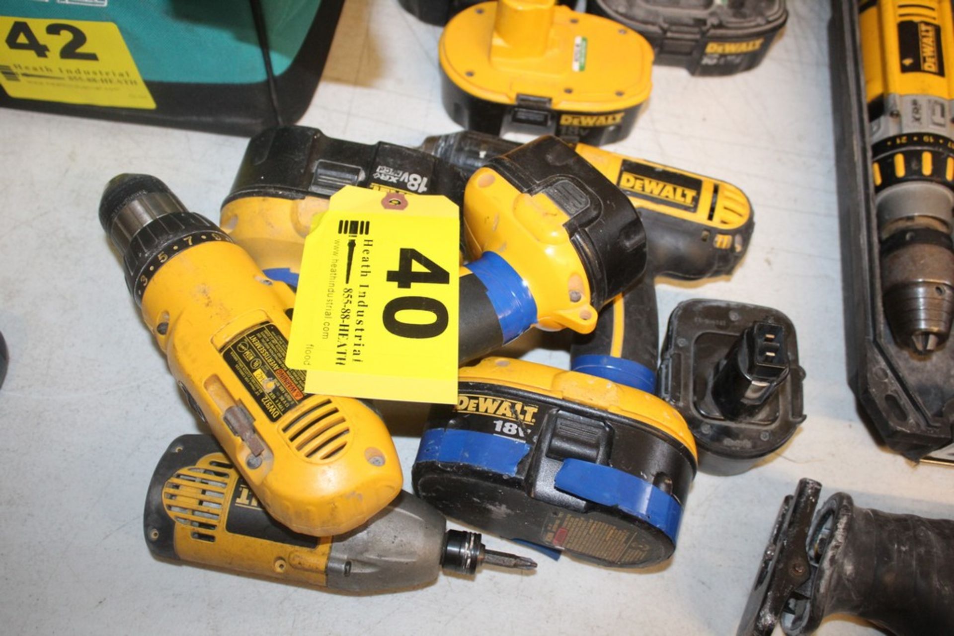 (2) DEWALT 18-VOLT DRILL DRIVERS & (1) DEWALT 12-VOLT DRILL DRIVER (NO CHARGERS)