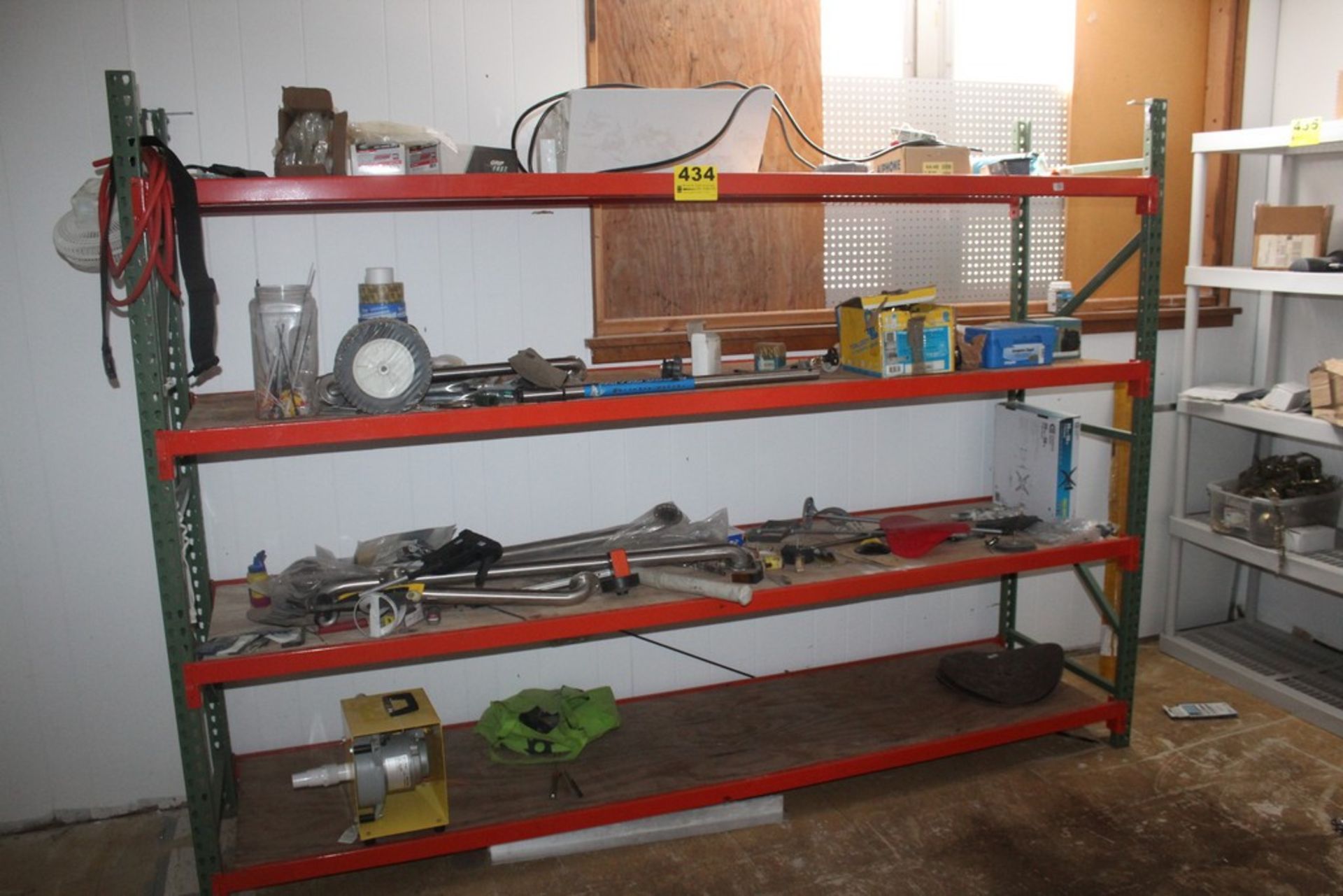 STEEL ADJUSTABLE SHELVING UNIT, 8' X 24" X 72"