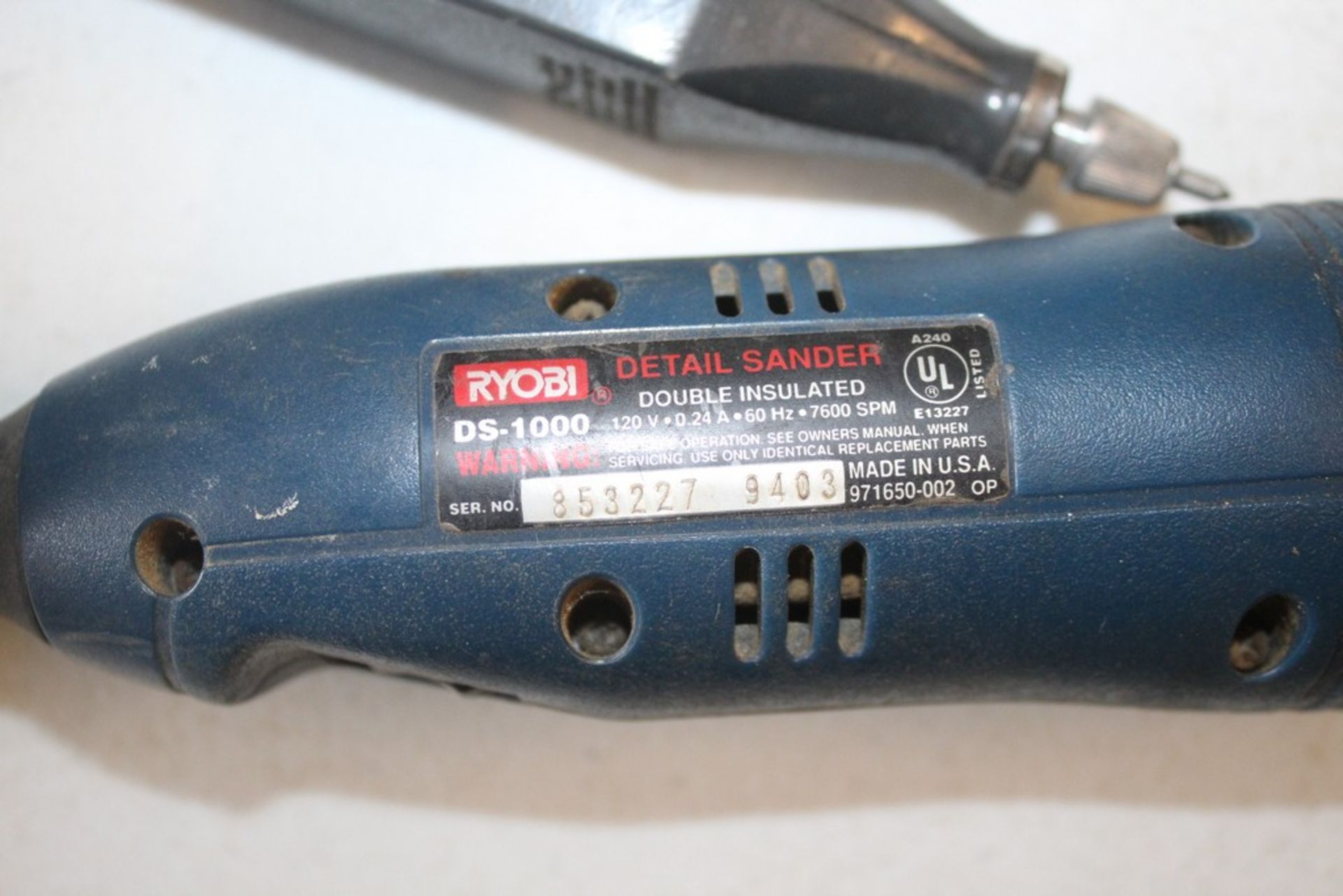 RYOBI DETAIL SANDER, MODEL DS-1000 & CRAFTSMAN ENGRAVER - Image 3 of 3