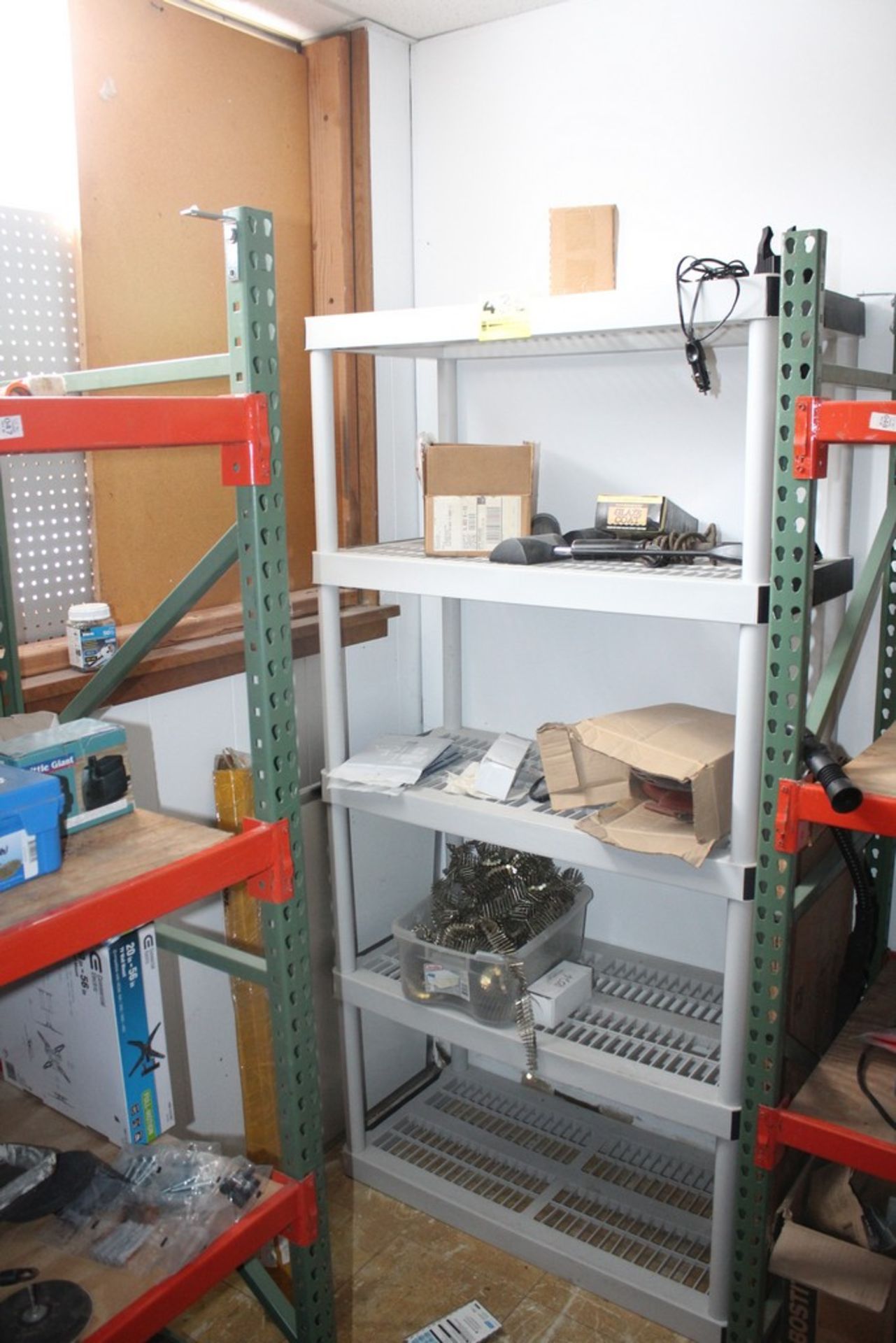 (2) PLASTIC SHELVING UNITS, 36" X 18" X 60"