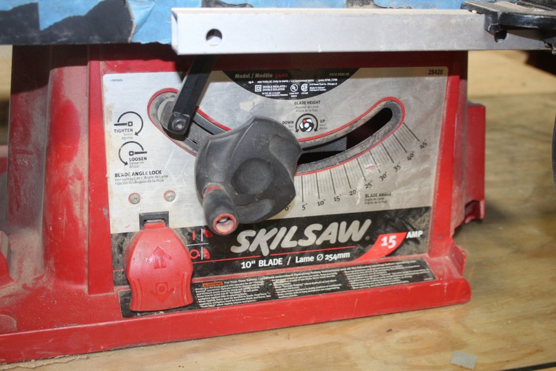 SKILSAW 10" BENCHTOP TABLE SAW WITH RYOBY BENCTOP SAW FOR PARTS - Image 3 of 4