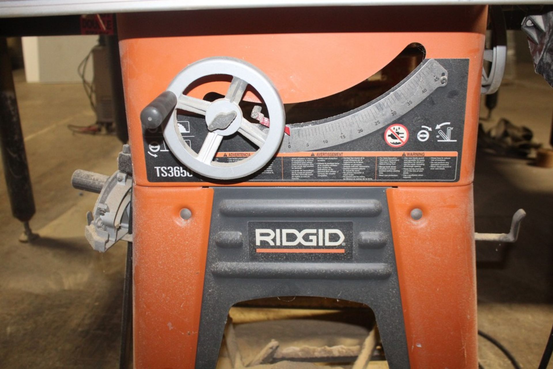 RIDGID MODEL TS3650 10" CONTRACTORS TABLE SAW - Image 2 of 3