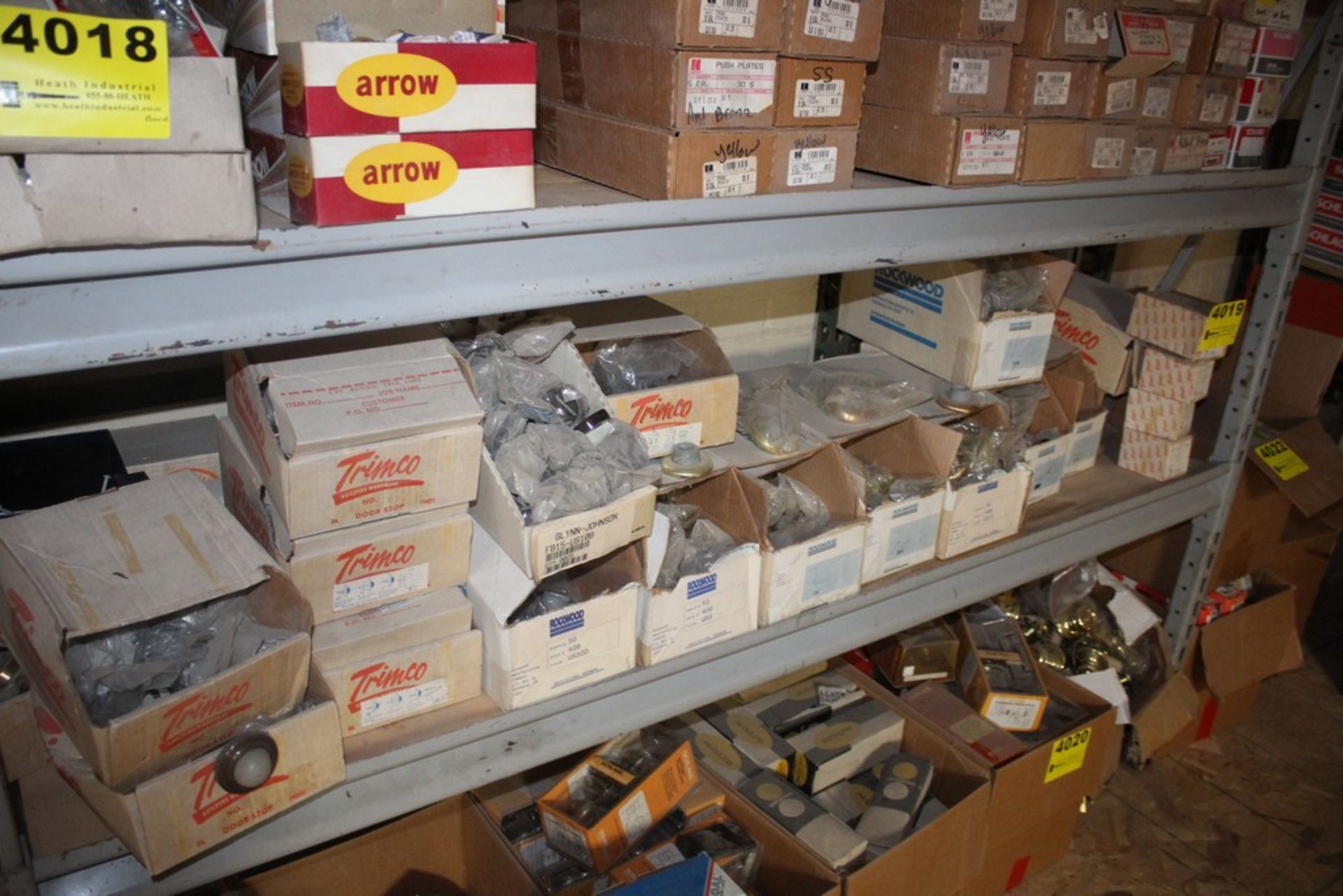 LARGE QTY OF TRINCO & ROCKWOOD DOOR STOPS & HARDWARE