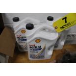 (3) GALLONS OF SHELL ROTELLA SAE 15W-40 HEAVY DUTY DIESEL ENGINE OIL