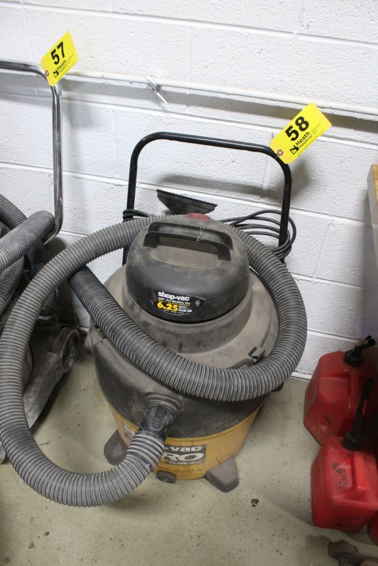 SHOP-VAC, 22-GALLON VACUUM, 6.25 HP