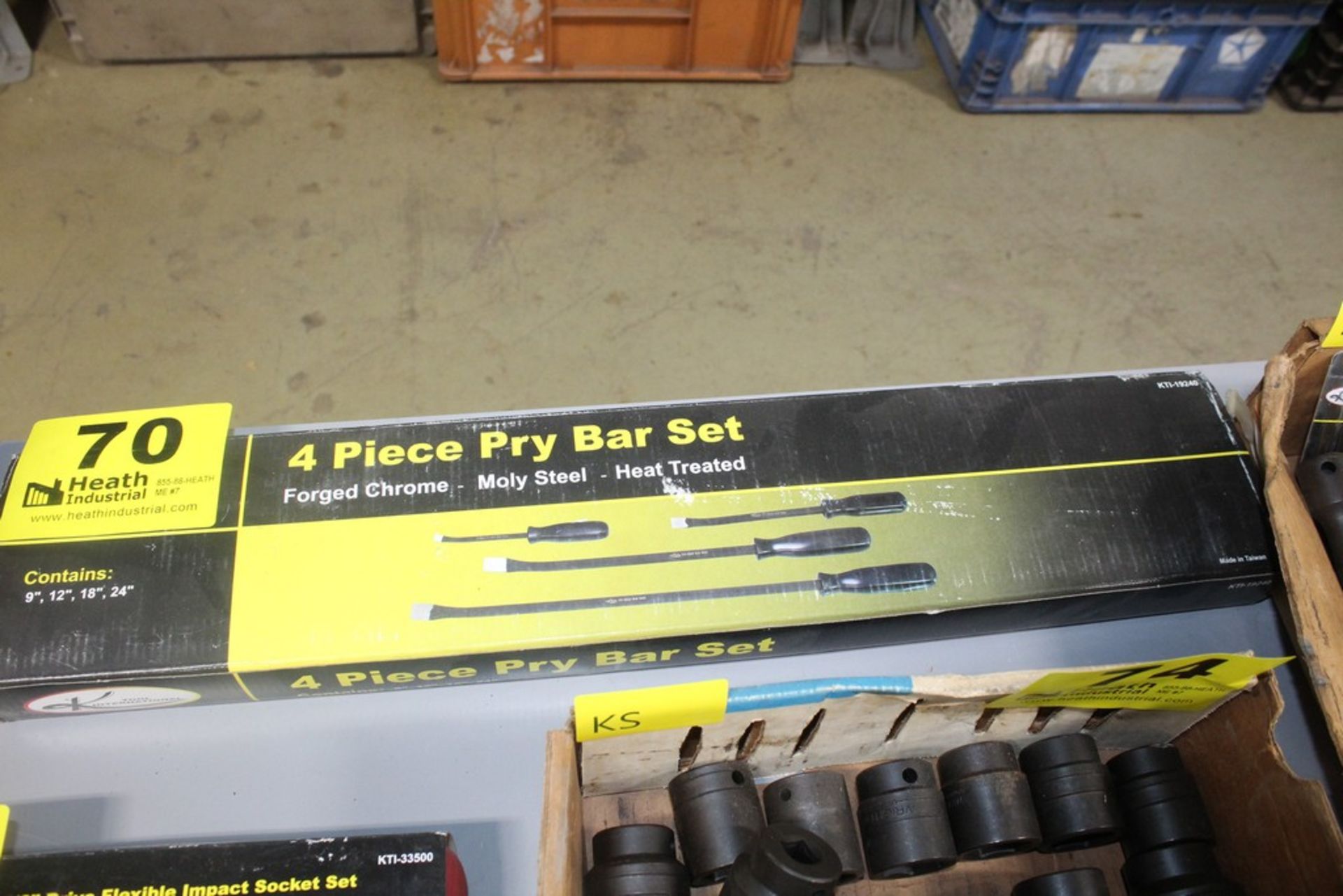 K-TOOL INTERNATIONAL, MODEL KTI-19240, 4-PIECE PRY BAR SET