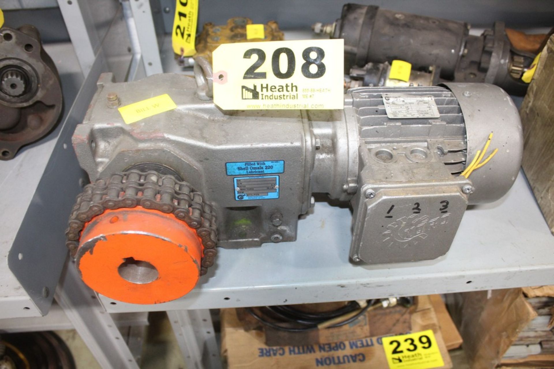 NORD GEAR CORP. MODEL 90121-80L/4, 22RPM DRIVE WITH NORD 3/4 HP MOTOR