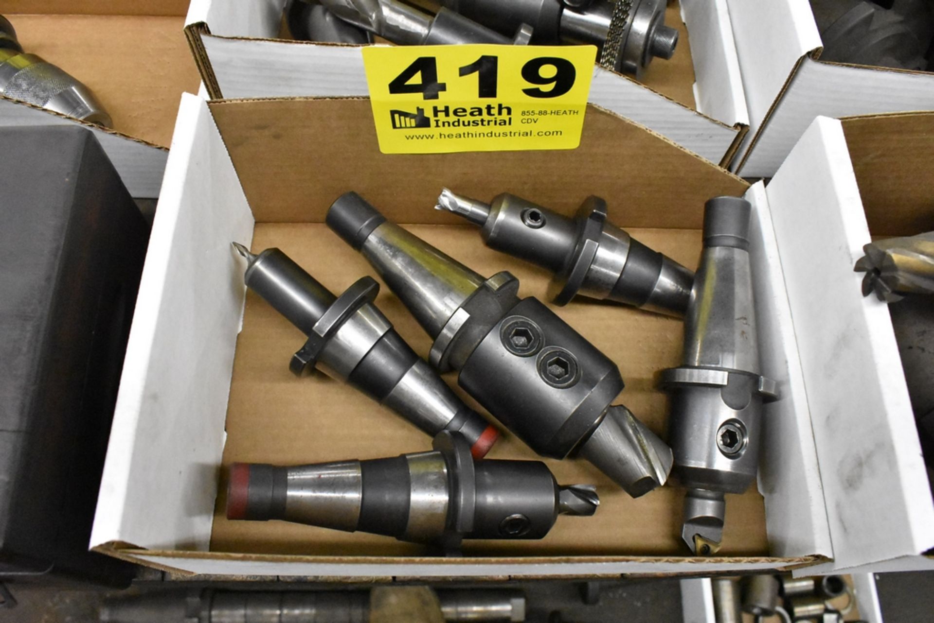 (5) ASSORTED 40 TAPER TOOL HOLDERS