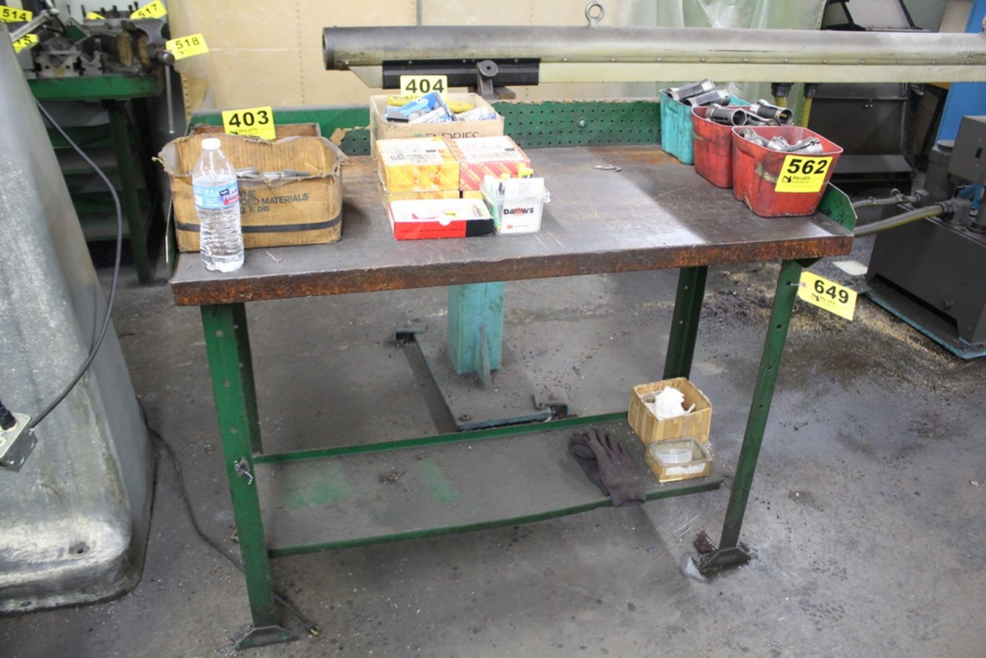 48" X 24" X 37" WOOD TOP STEEL FRAME WORKBENCH