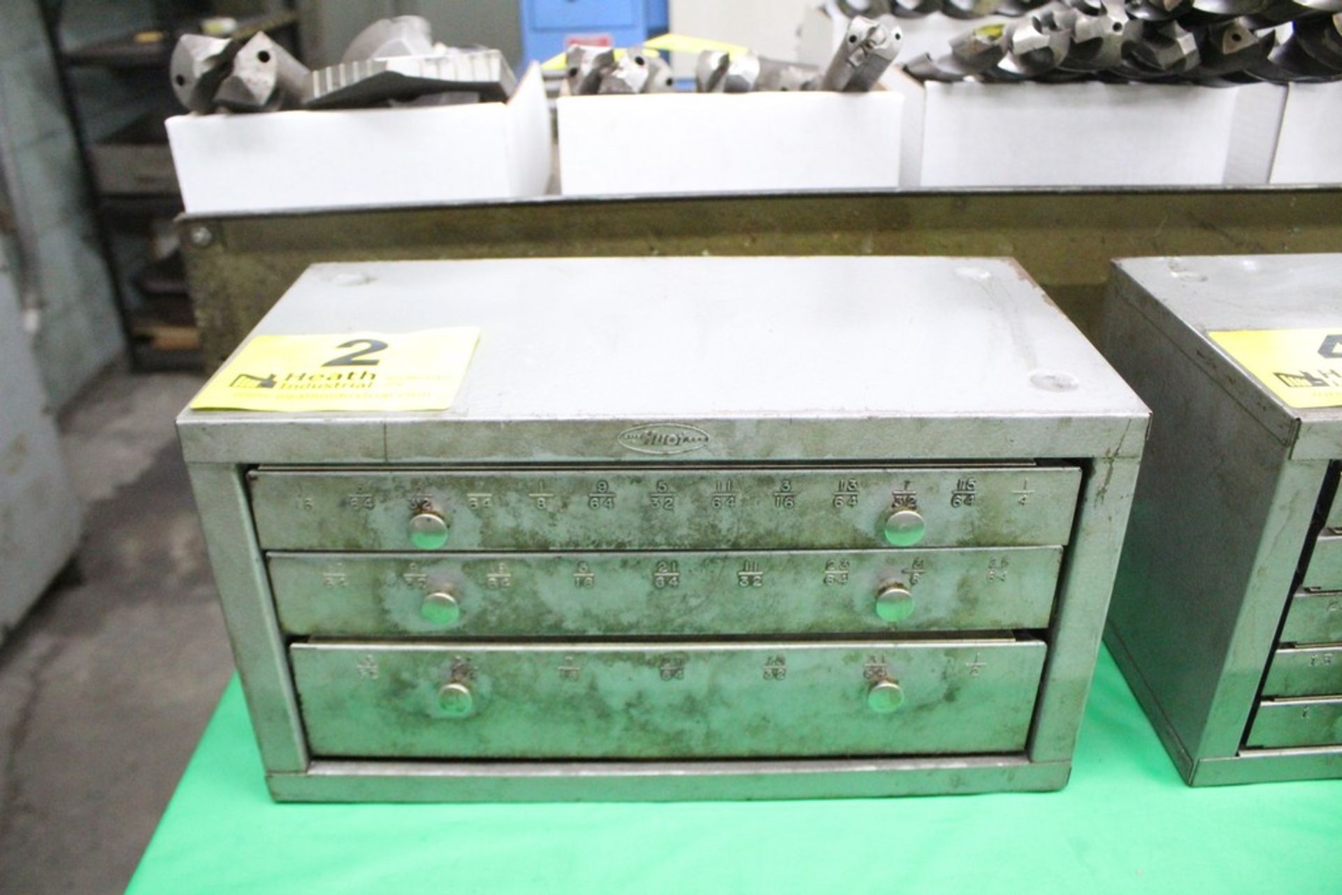 HUOT 3 DRAWER FRACTIONAL DRILL CABINET WITH DRILLS
