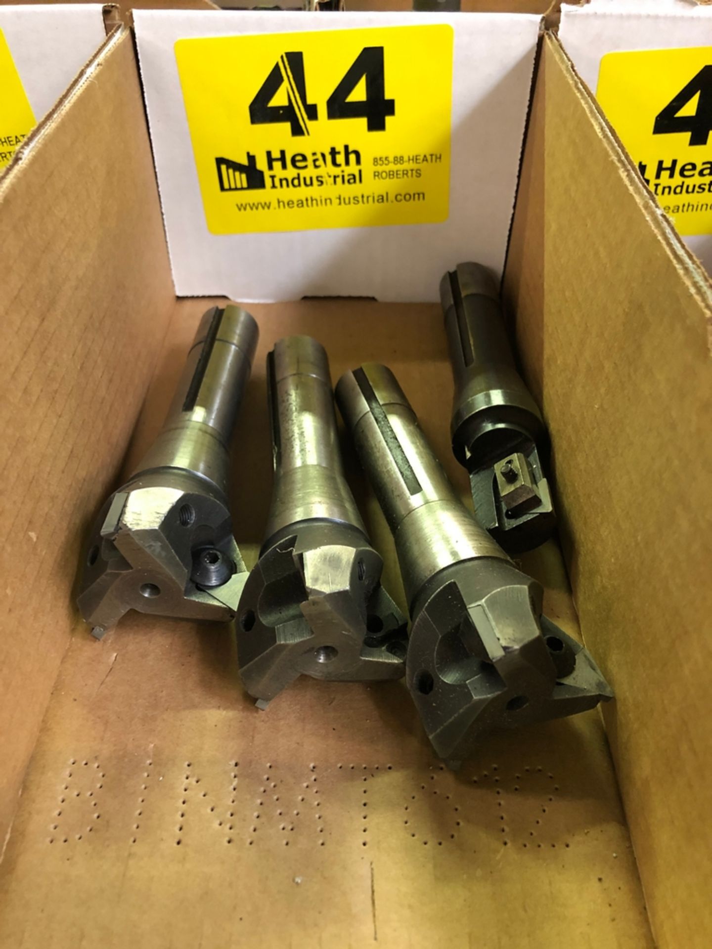 LOT 4 MILLING CUTTERS WITH R-8 SHANKS