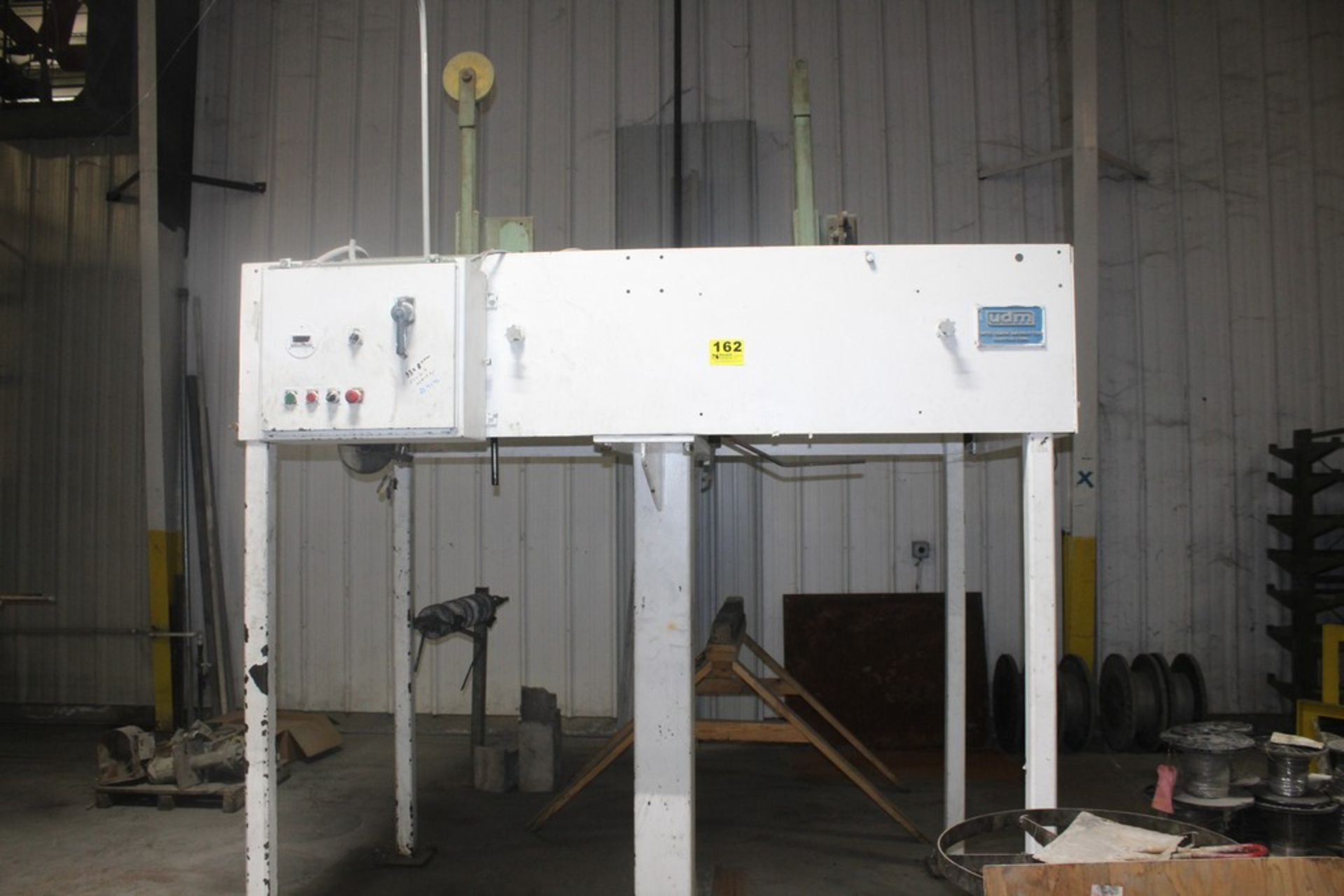 INDUSTRONICS TWO STATION CAPACITY DOWNCOILER, ONLY 1 STATION IN IT, .160 - .300 CAPACITY