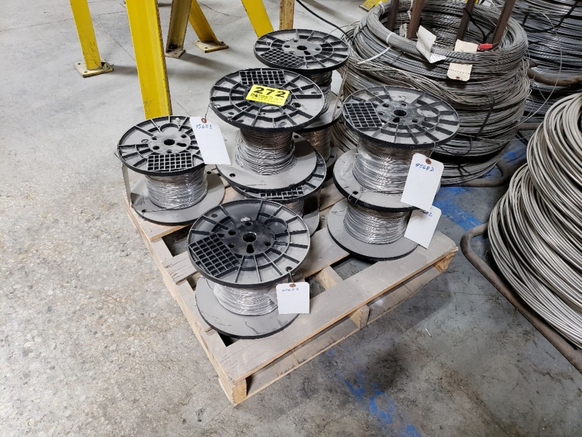 (8) SPOOLS OF .125" DIAMETER ANNEALED 304 STAINLESS STEEL WIRE