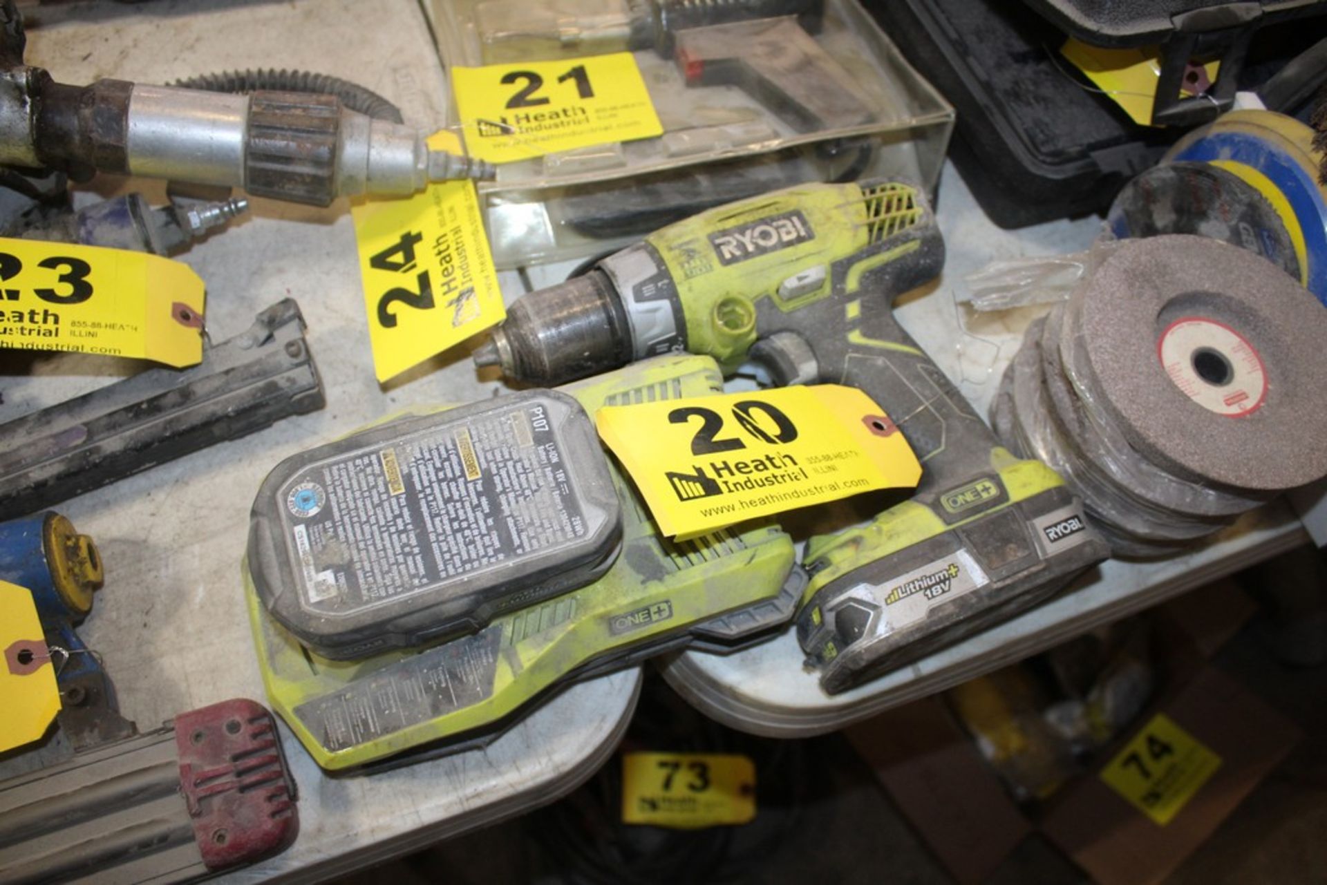 RYOBI 18 VOLT DRILL DRIVER WITH (2) BATTERIES & CHARGER