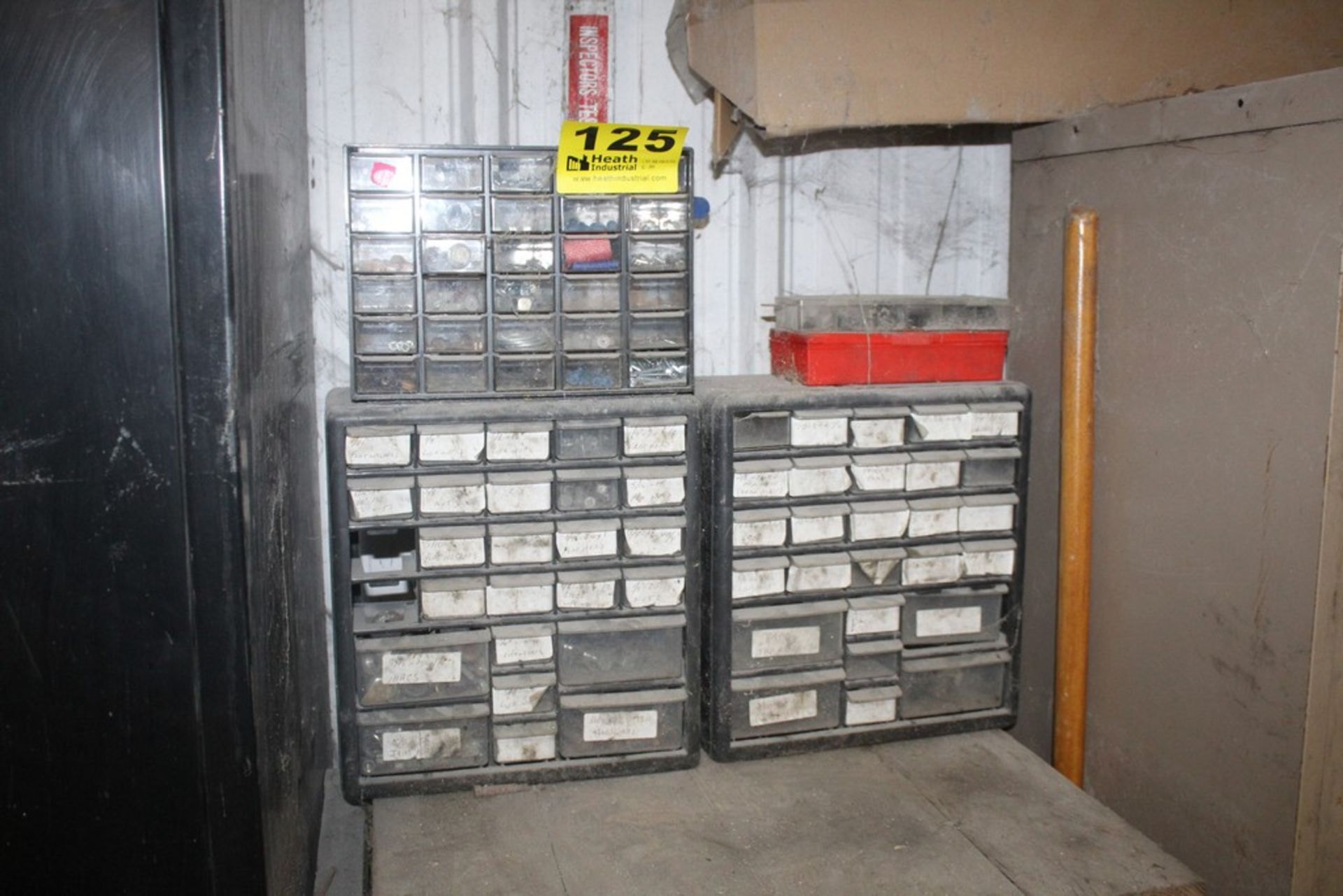 (3) PRTS CABINETS WITH WOOD TABLE