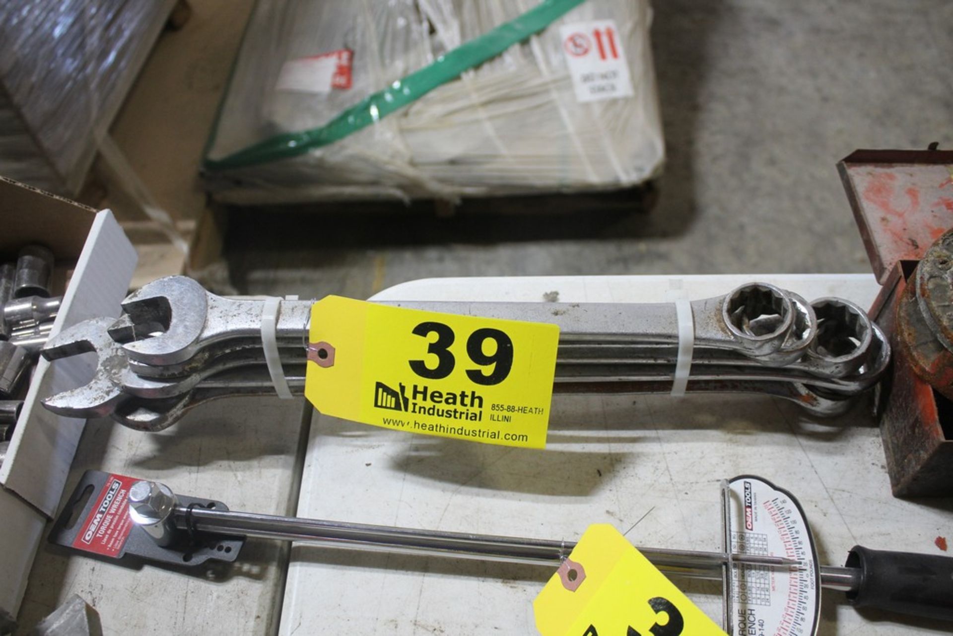 (5) LARGE OPEN END BOX END WRENCHES