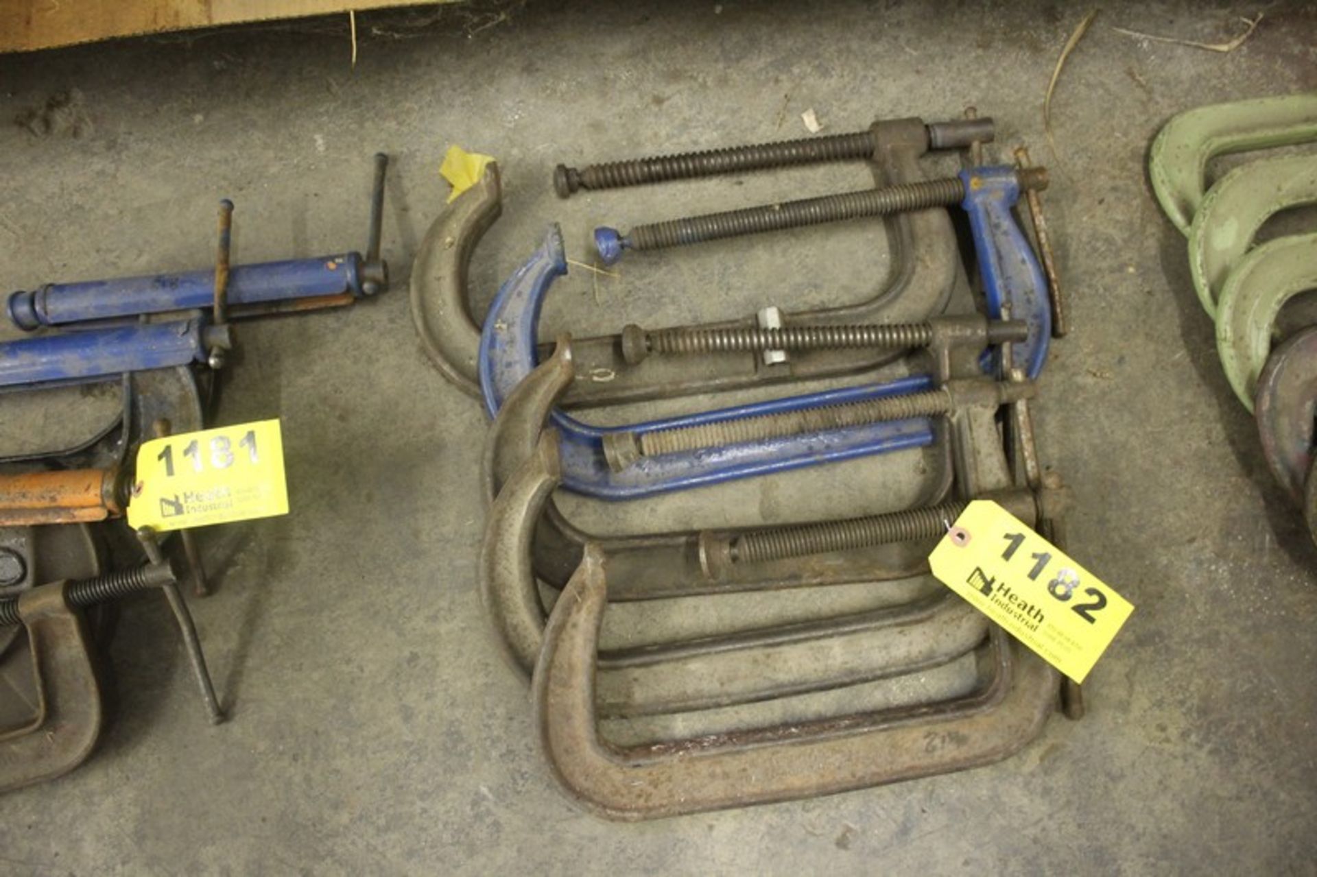 (5) ASSORTED C-CLAMPS